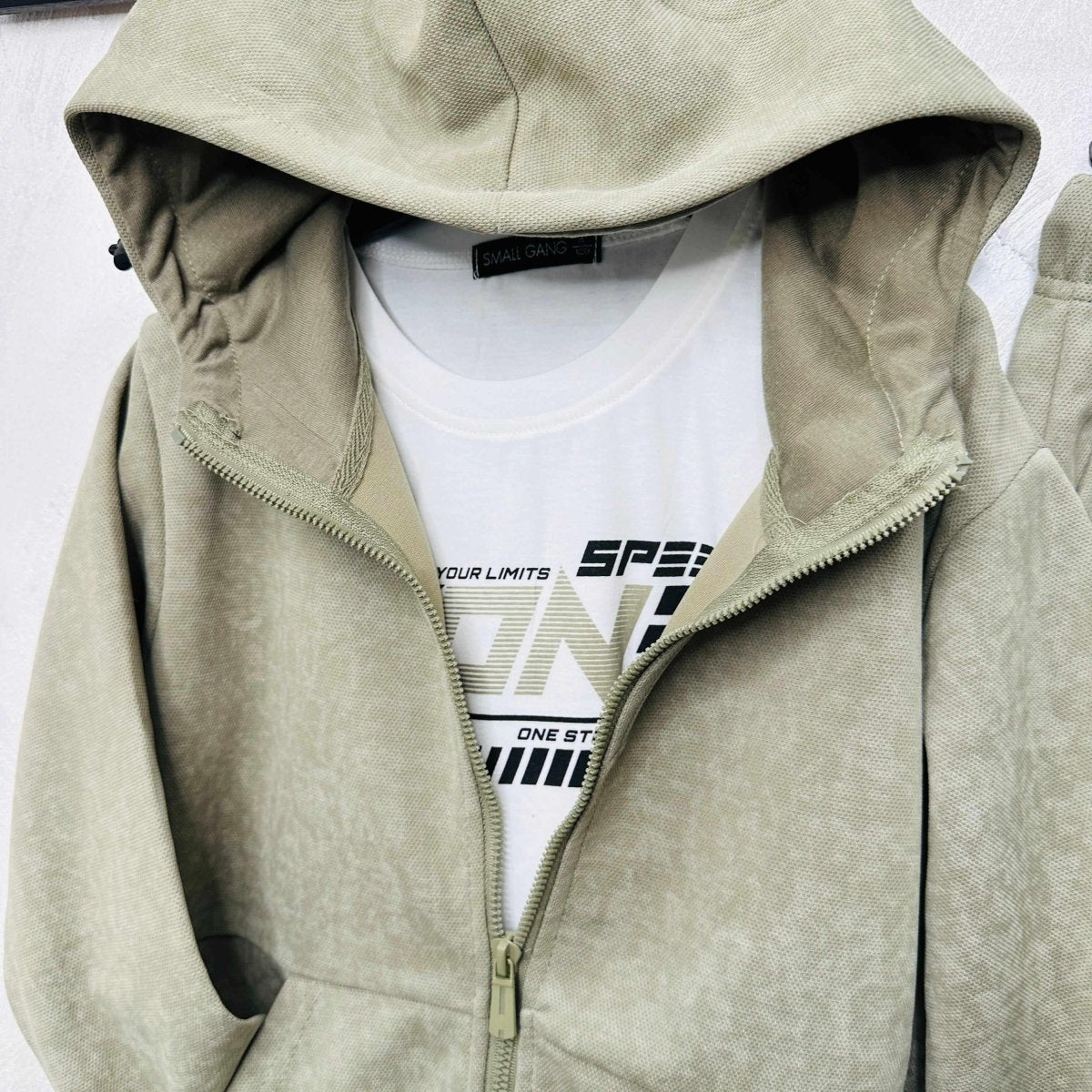 Tuta 3 pezzi mod Jeans verde - Piccole Canaglie - PC21246