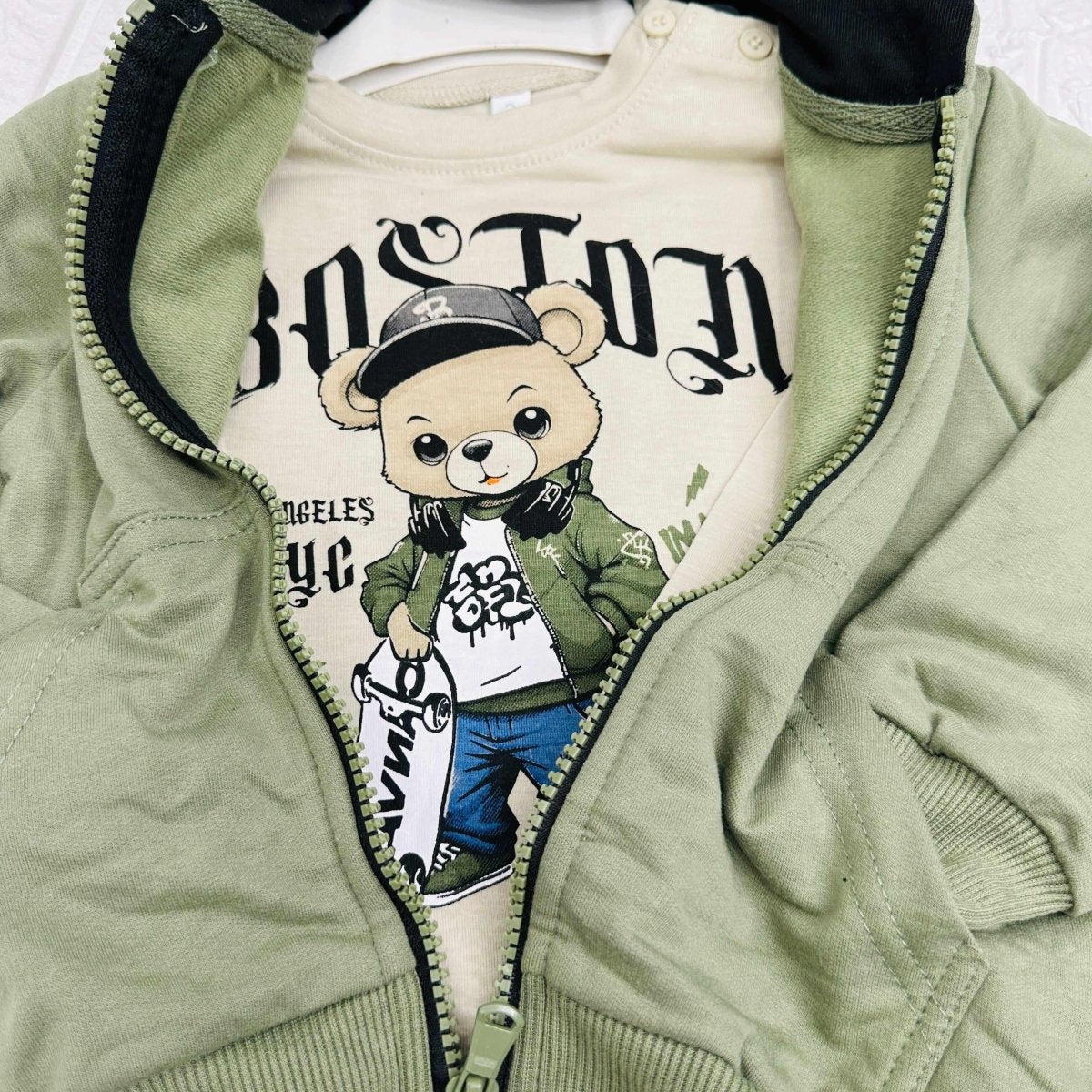 Tuta Boston orso Verde - Piccole Canaglie - PC21089