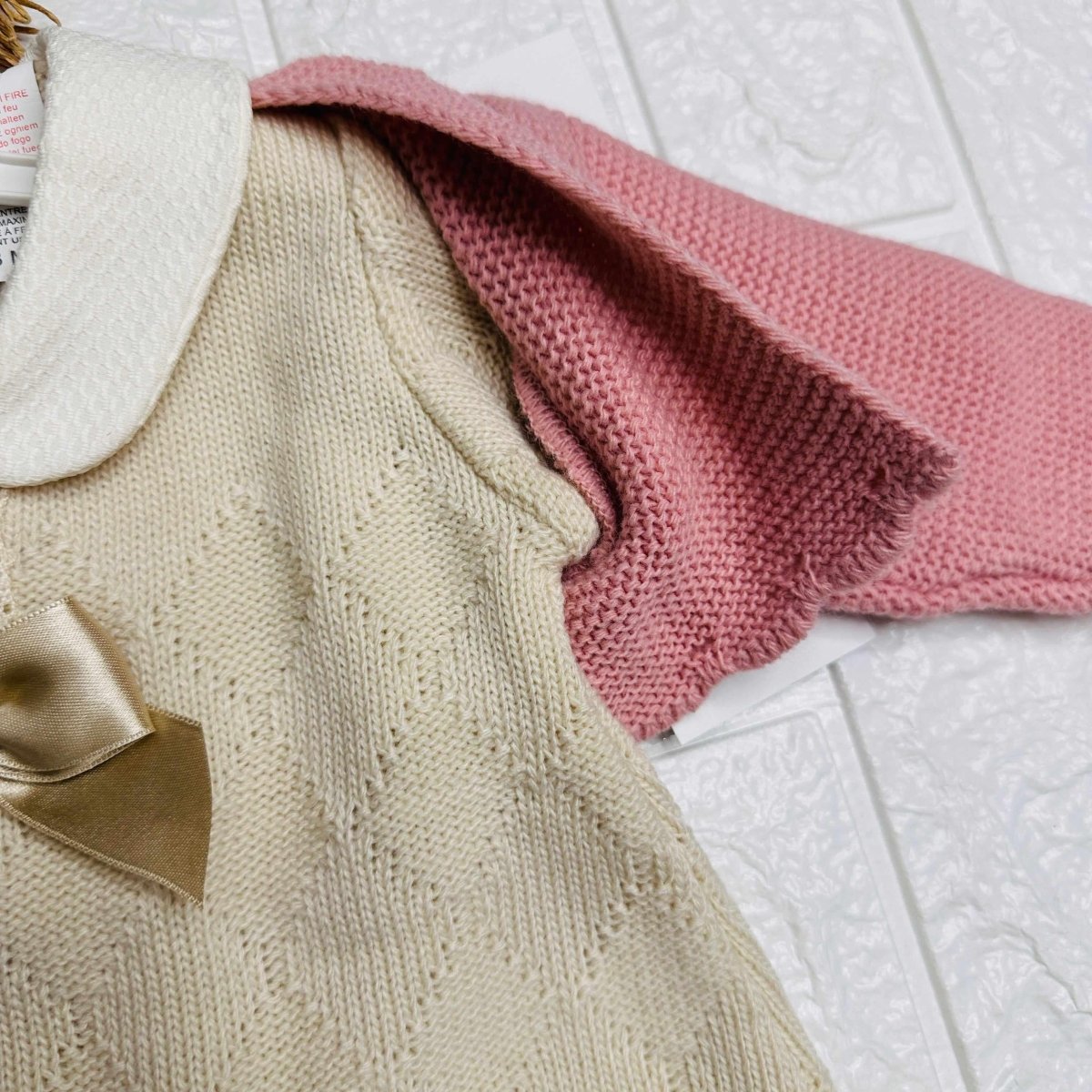 Vestitino Neonata Begie Filo - Piccole Canaglie - PC21840