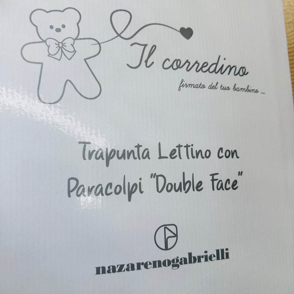 Trapunta culla + paracolpi rosa