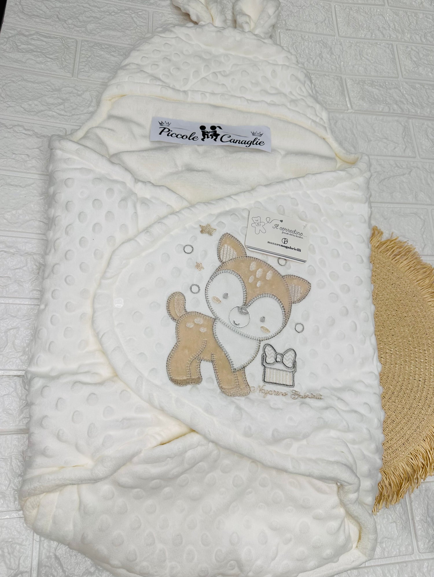 Baby Sacco Cerbiatto Panna Nazareno Gabrielli Ng5794 Dis 1