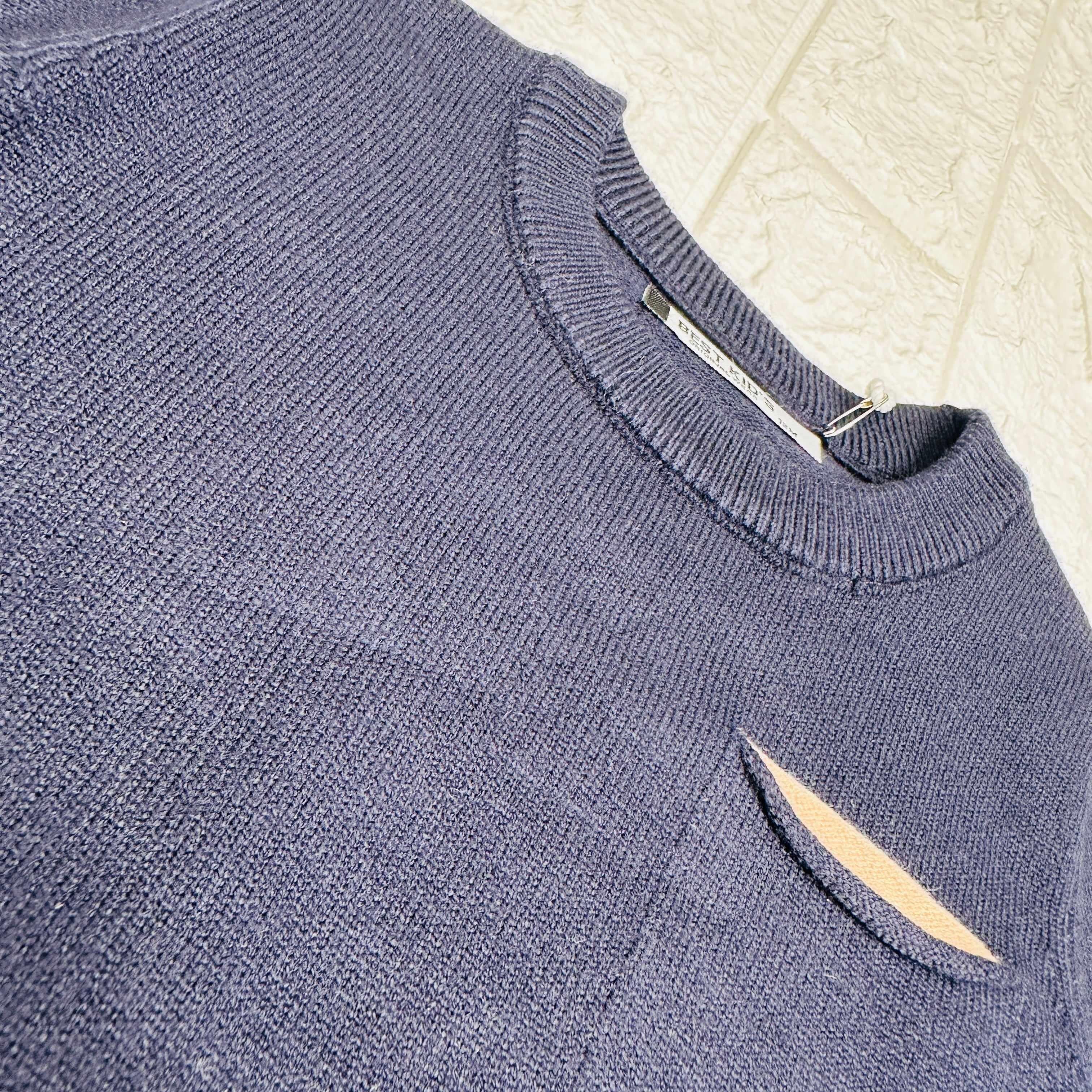 Maglioncino taschino blu