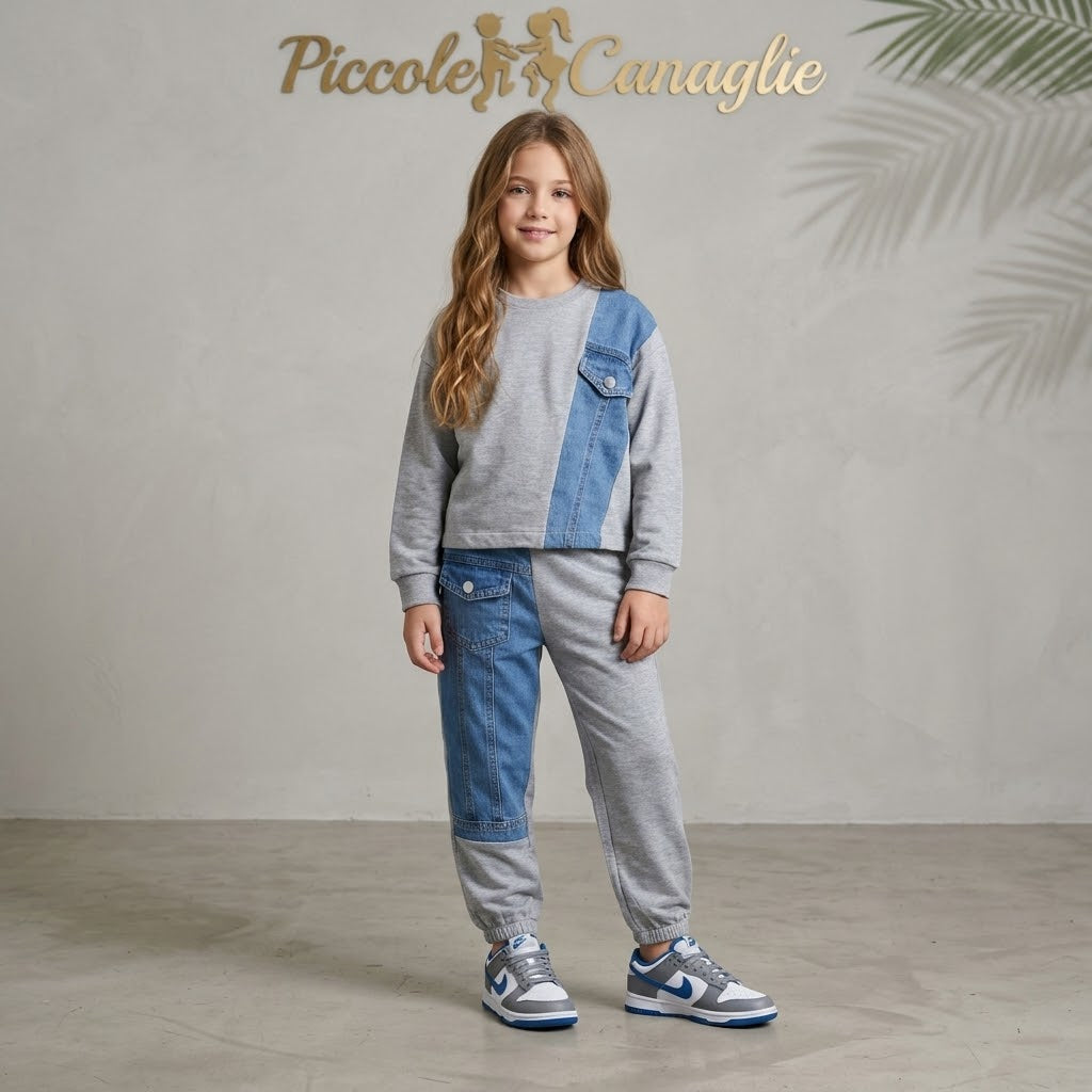 Tuta Zyf086 Grigio Denim Style