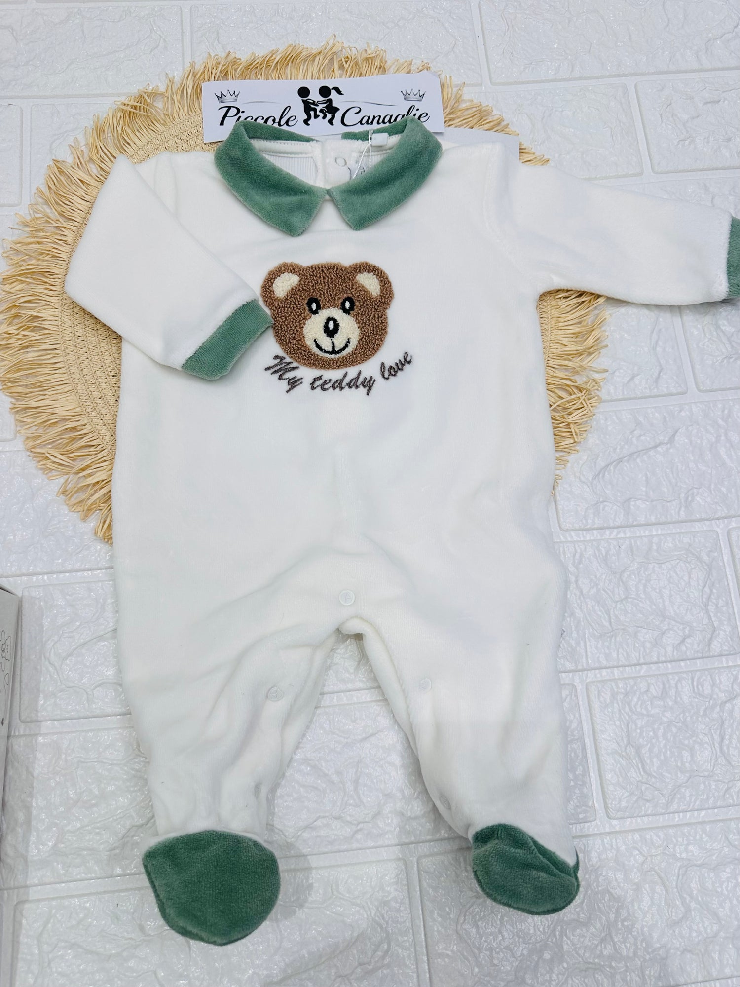 Tutina Ciniglia Orsetto My Teddy Bianca E Verde