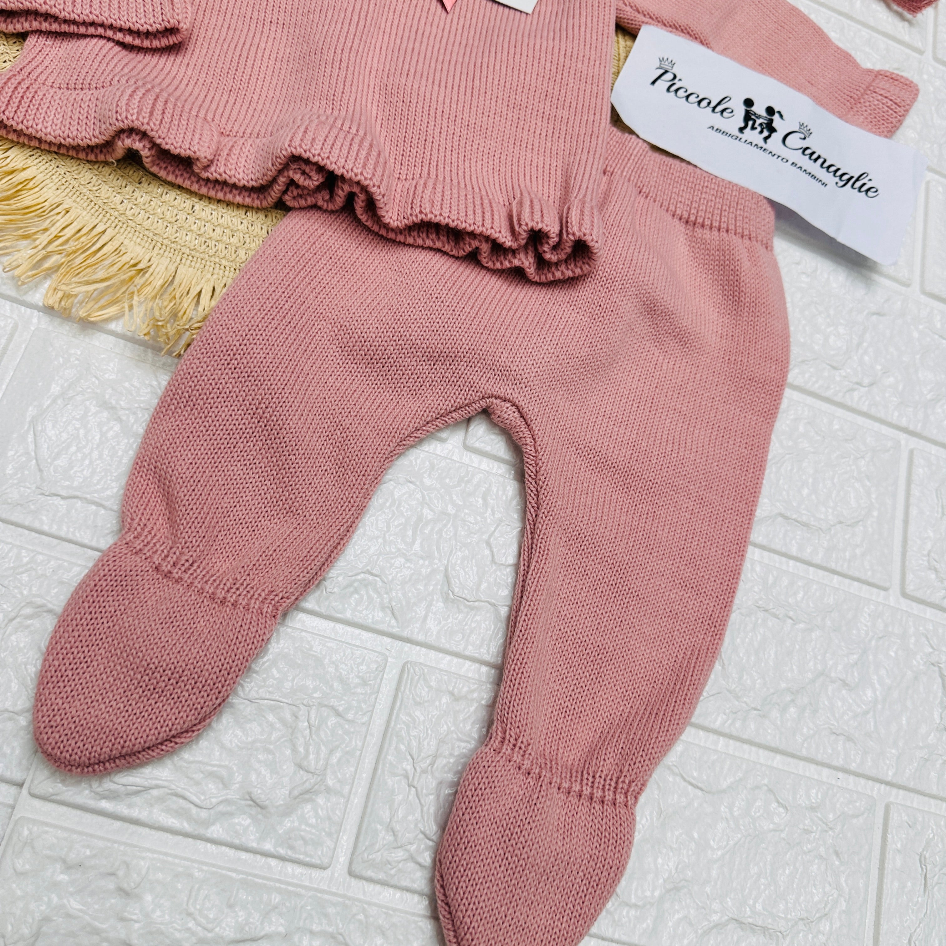 Completo 0-3 mesi rosa antico 1069