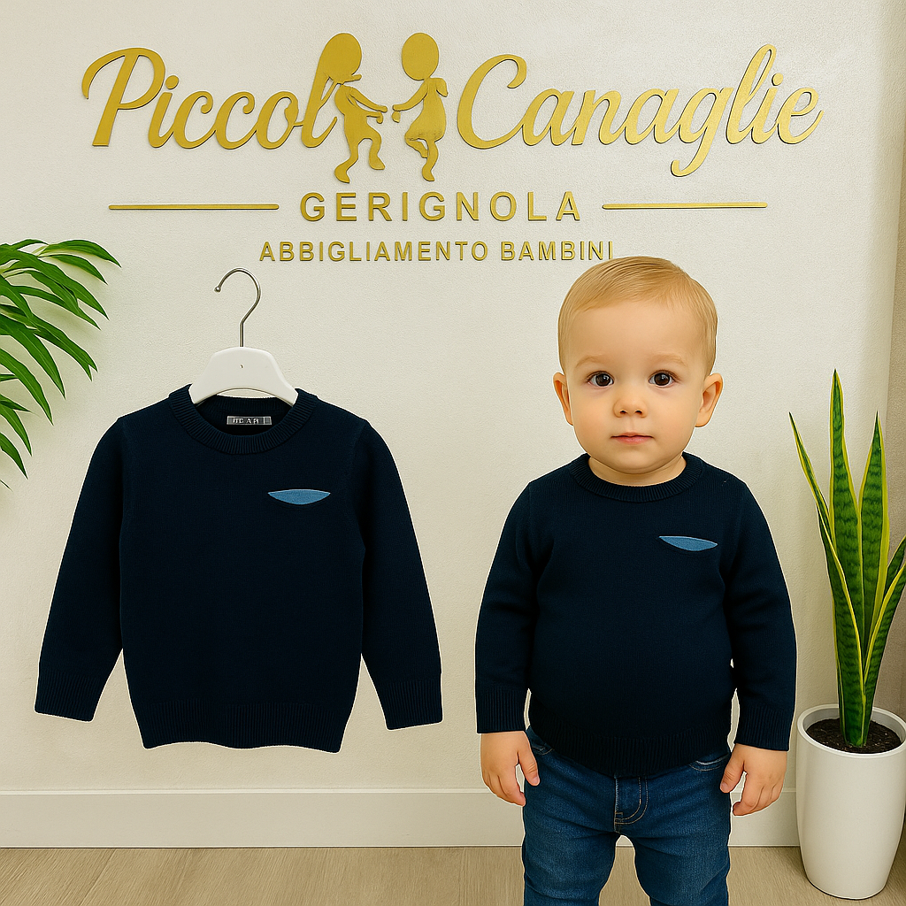 Maglioncino Taschino Blu