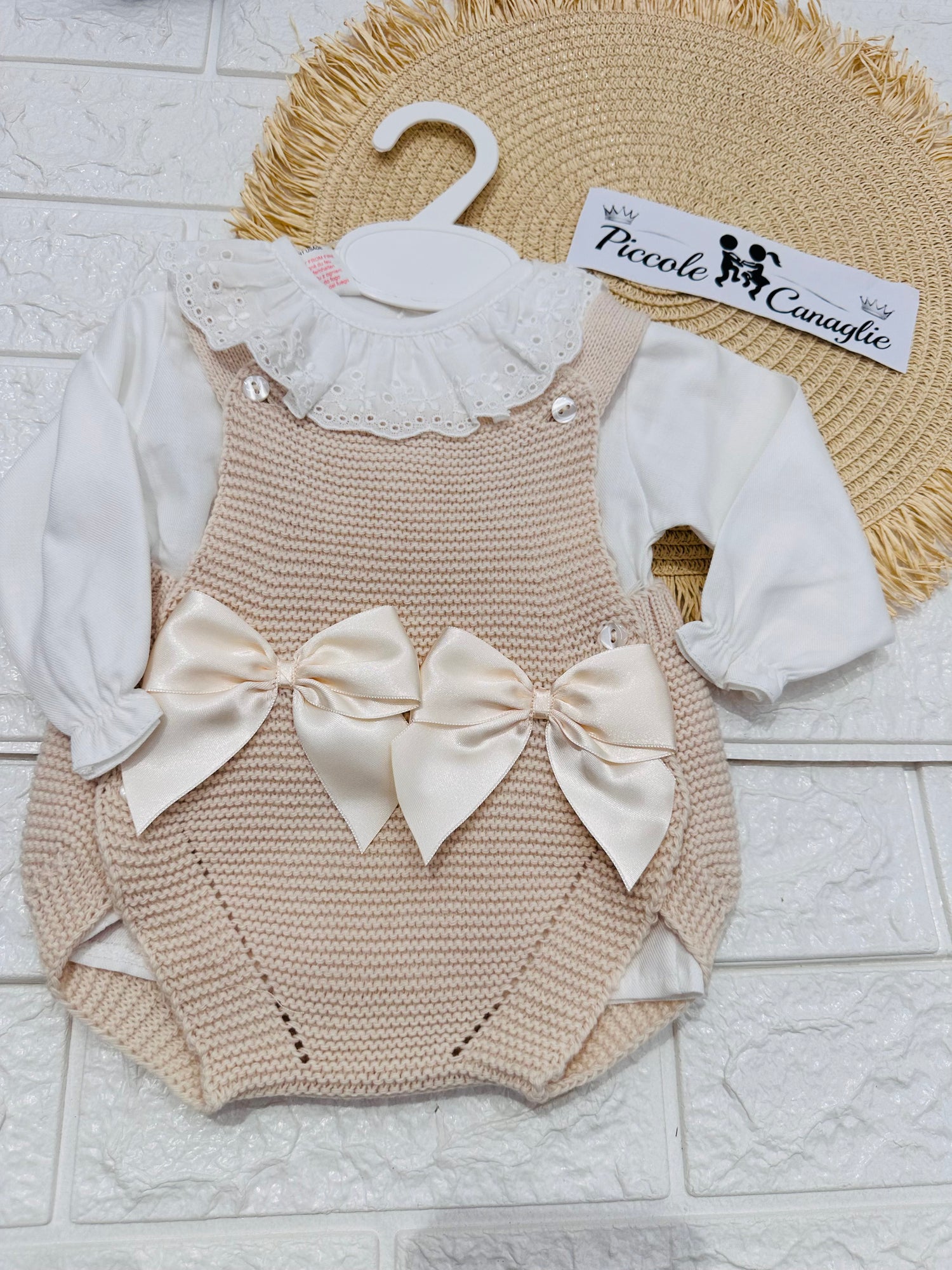 Salopette Fiocchettini Fruit De Ma Passion 2601 Beige