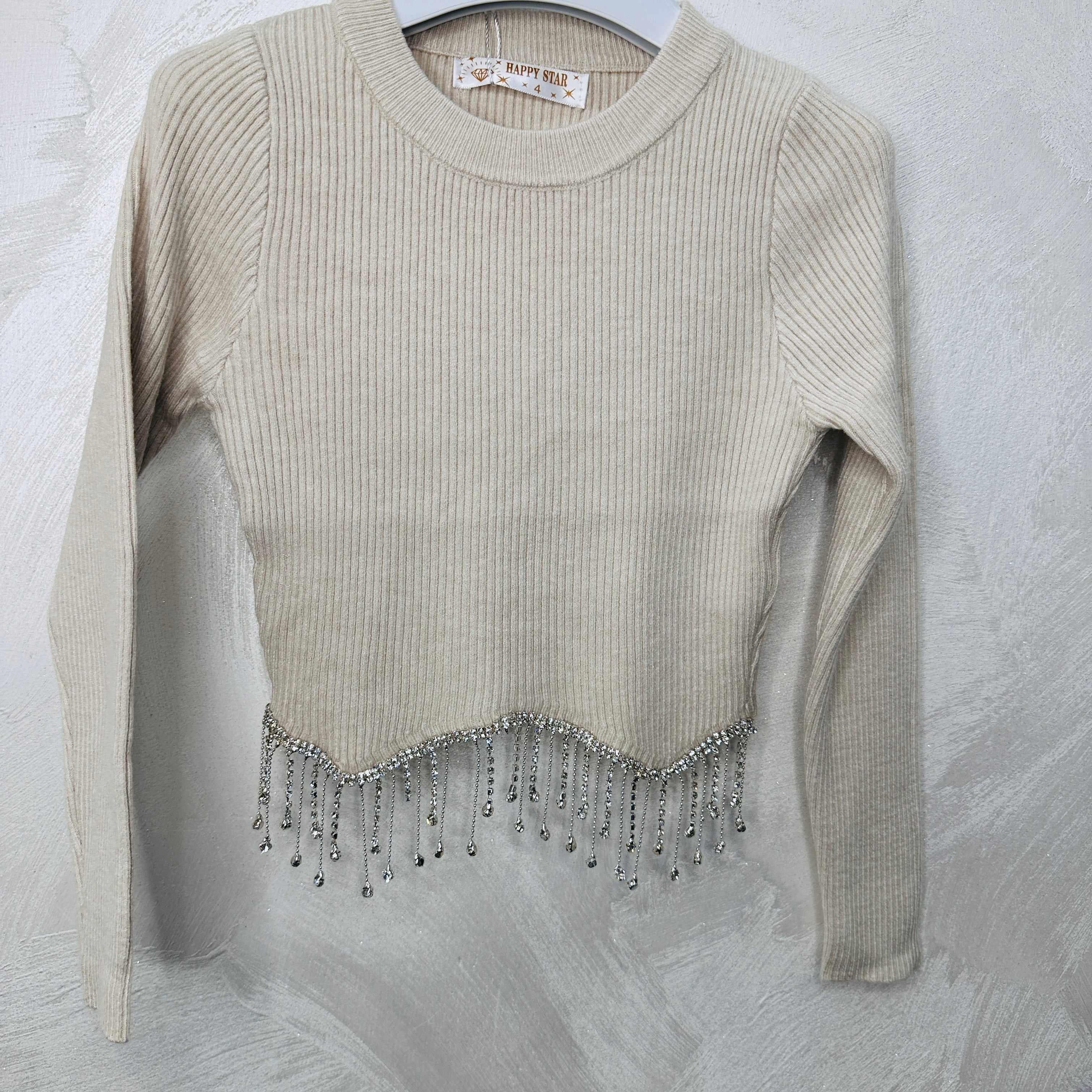 Maglioncino Bimba pendenti Begie