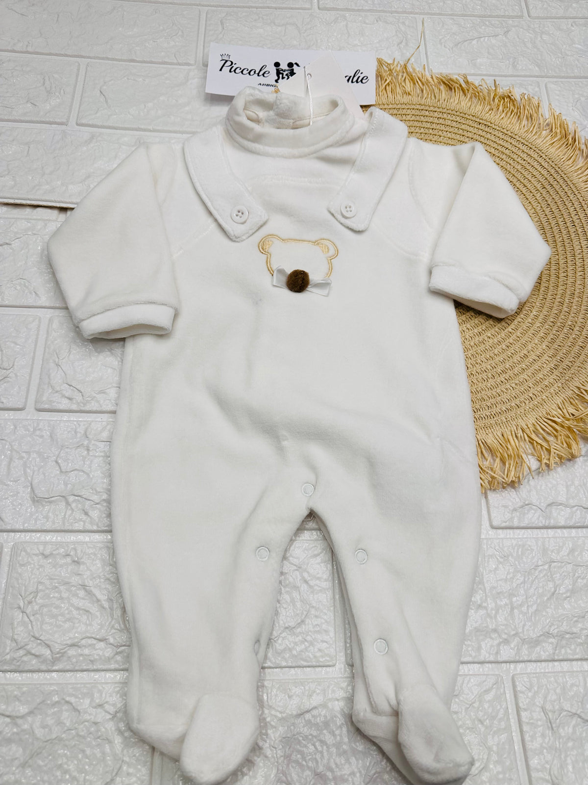 Tutina Ciniglia Orsetto Gb8r0065 Bianca