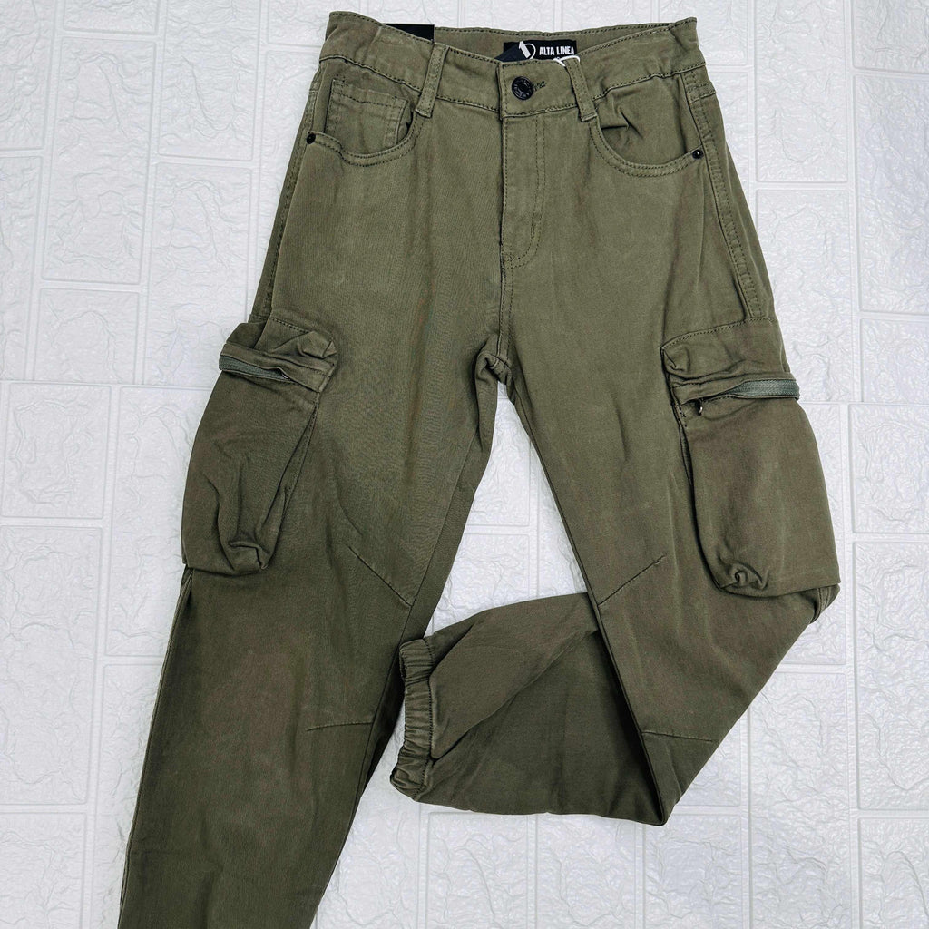 Pantalone cargo verde