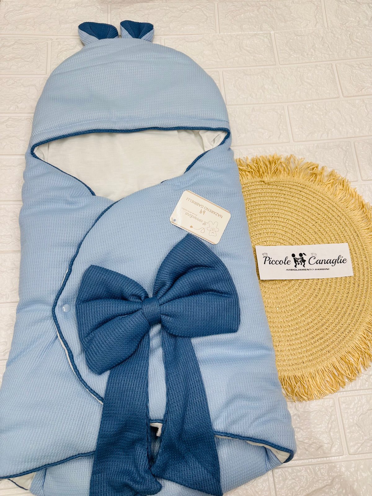Baby Sacco Fiocco Nazareno Gabrielli Ng5772 Celeste
