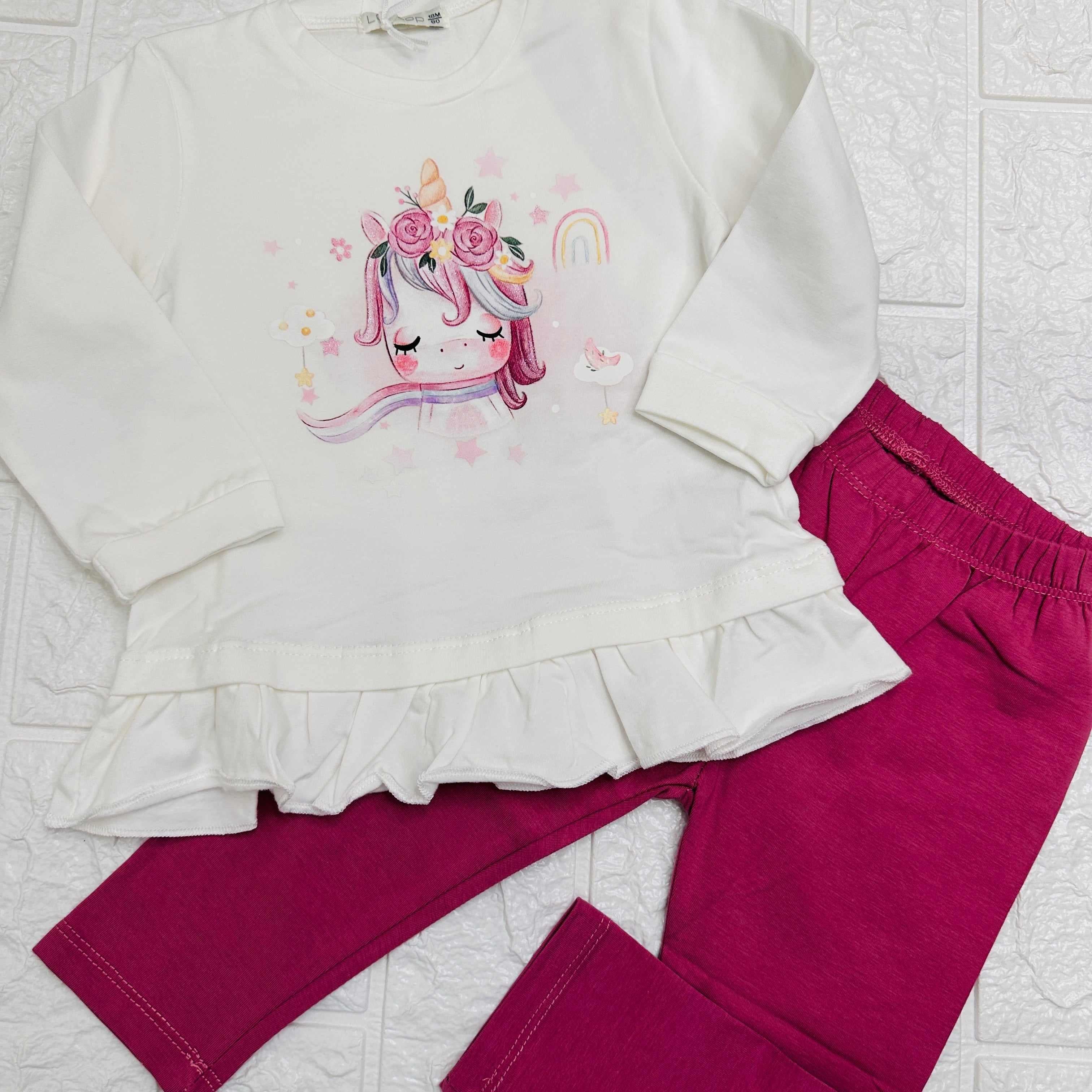 Maglia e leggings unicorno