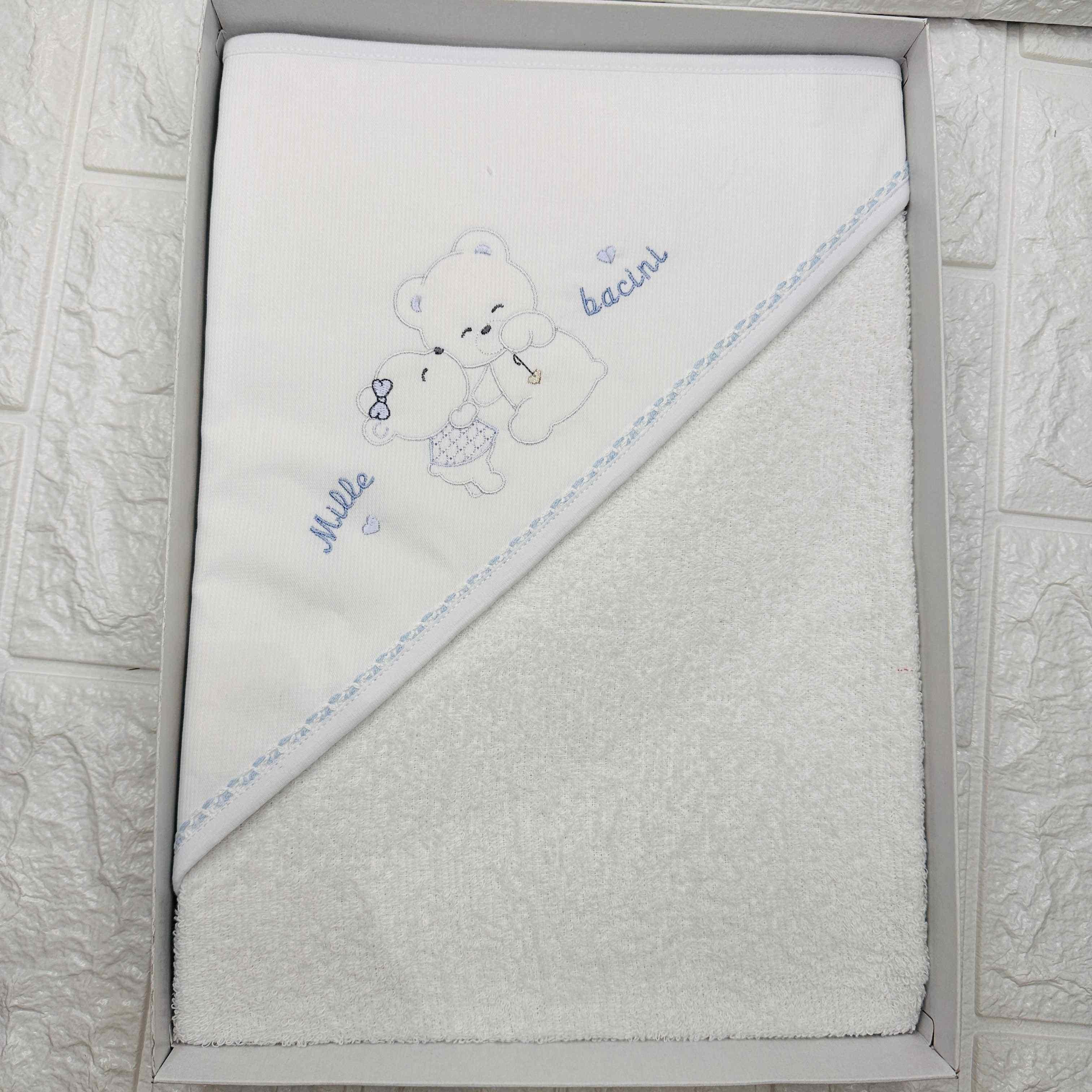 Accappatoio neonato celeste ARTAT001150