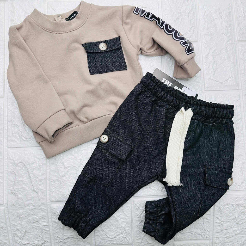 Completo jeans Felpa Bimbo