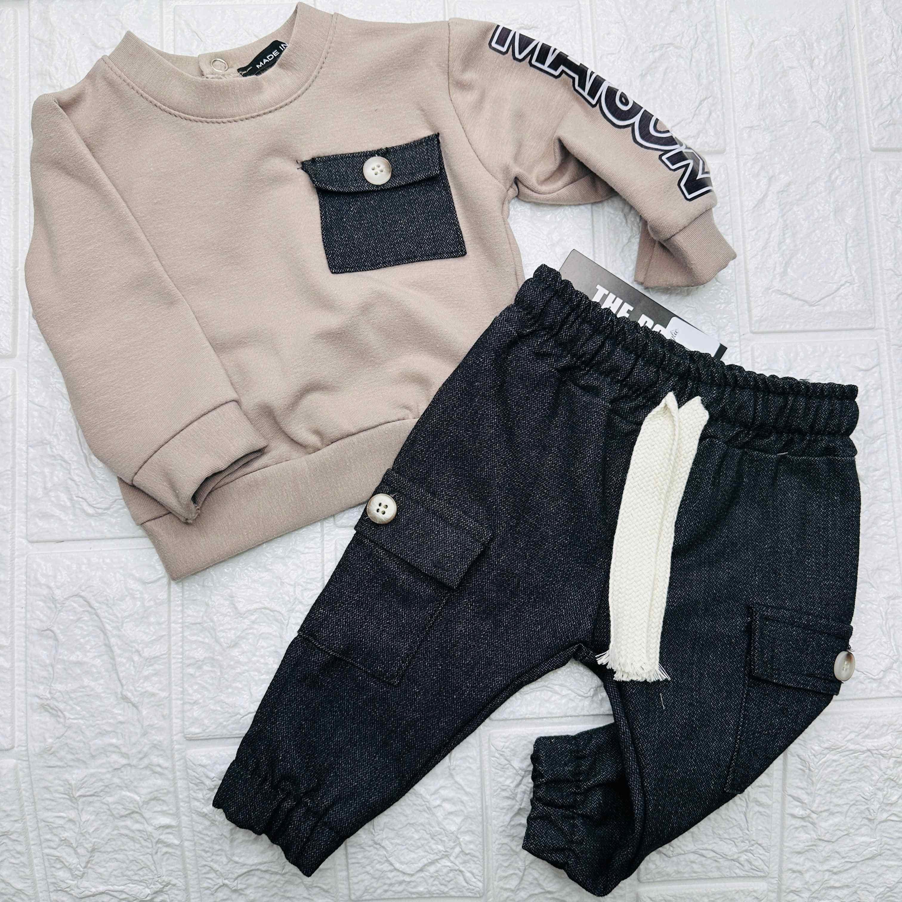 Completo jeans Felpa Bimbo
