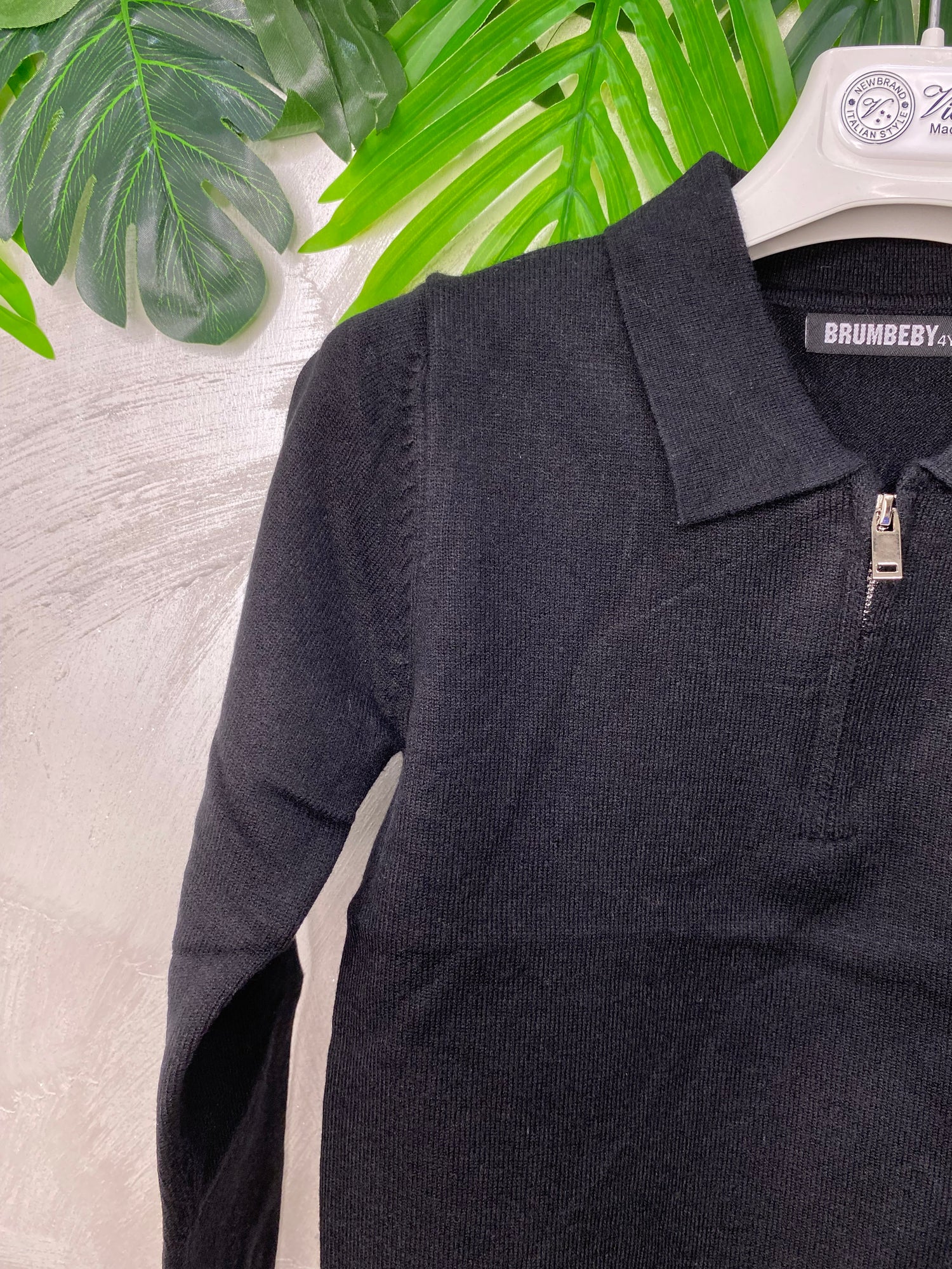 Maglioncino Zip Girocollo Style Fighetto  105 Nero