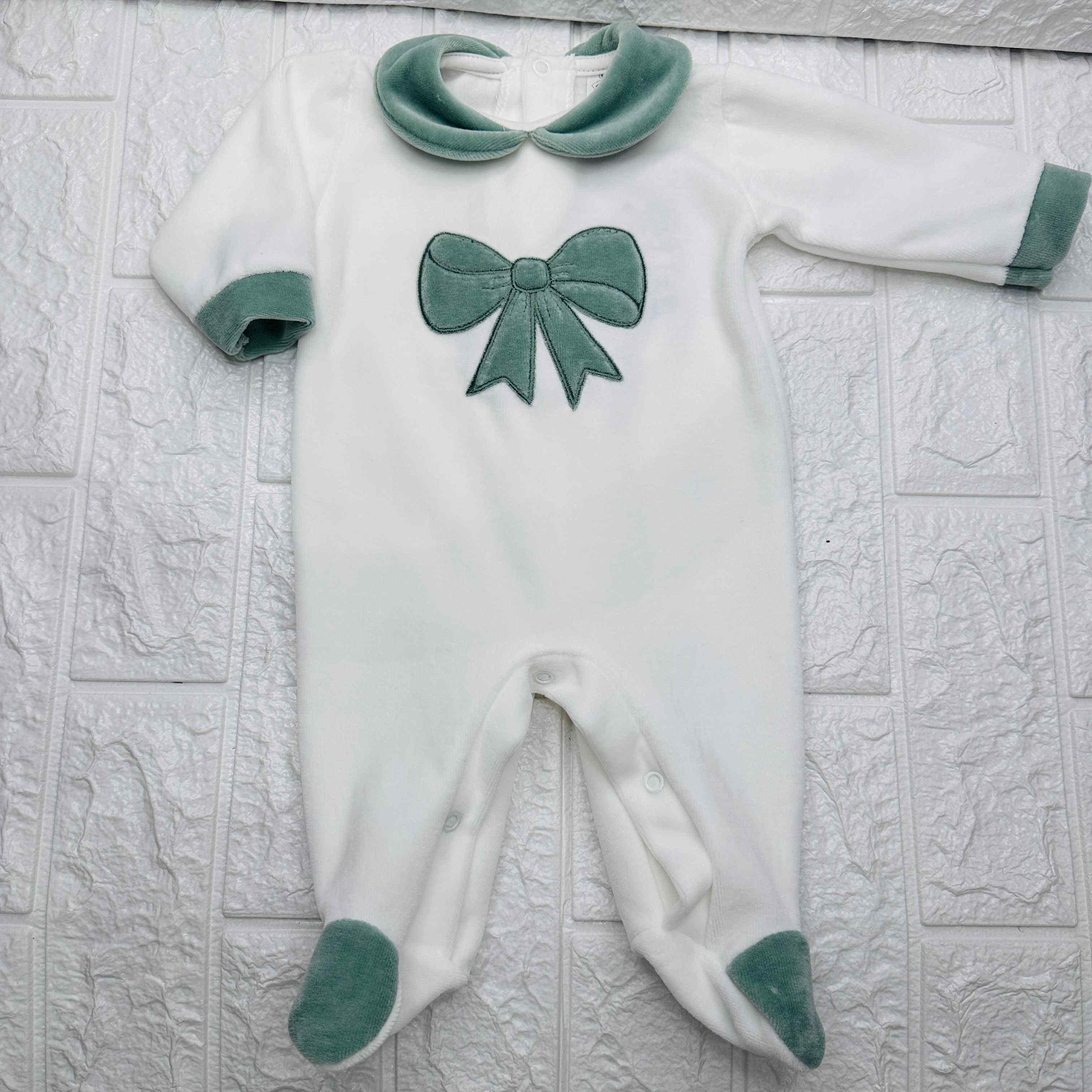 Tutina ciniglia fiocco Verde 30413