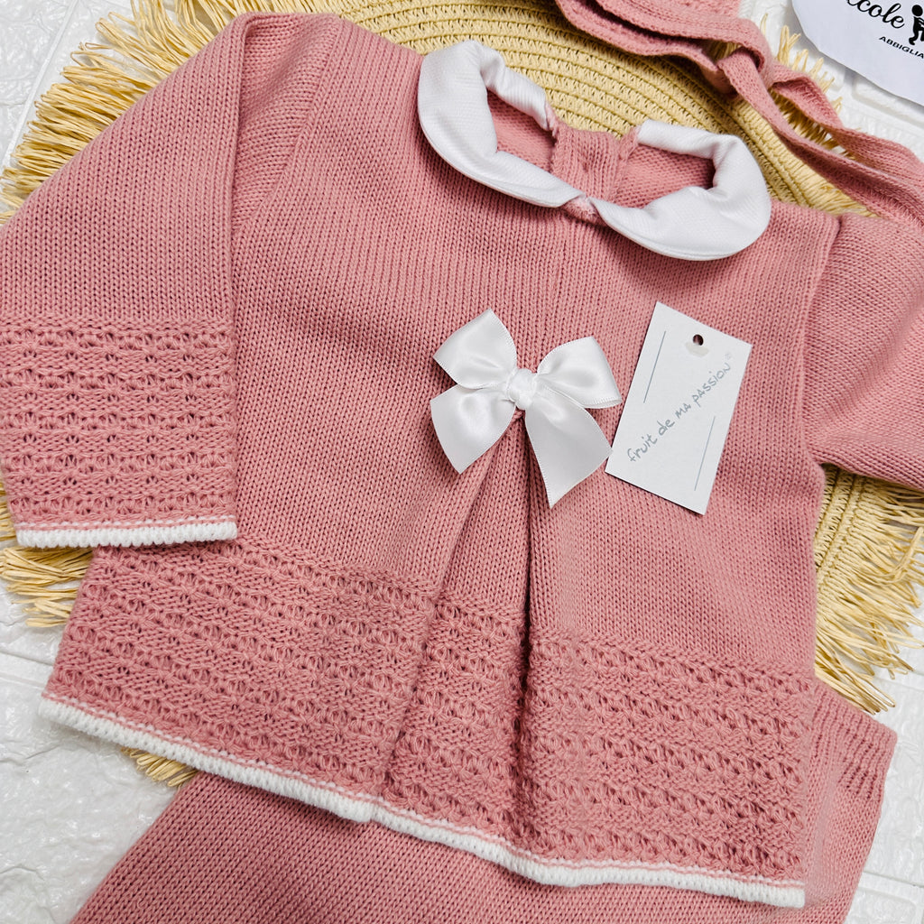 Completo 0-3 mesi rosa antico 1708