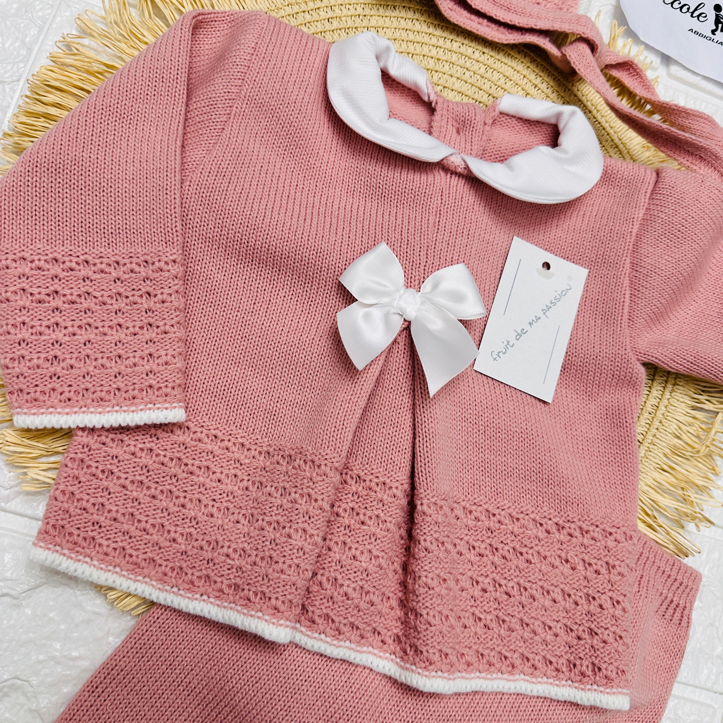 Completo 0-3 mesi rosa antico 1708