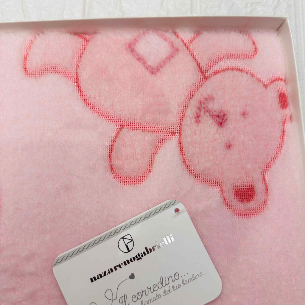 Coperta in pile Orso rosa