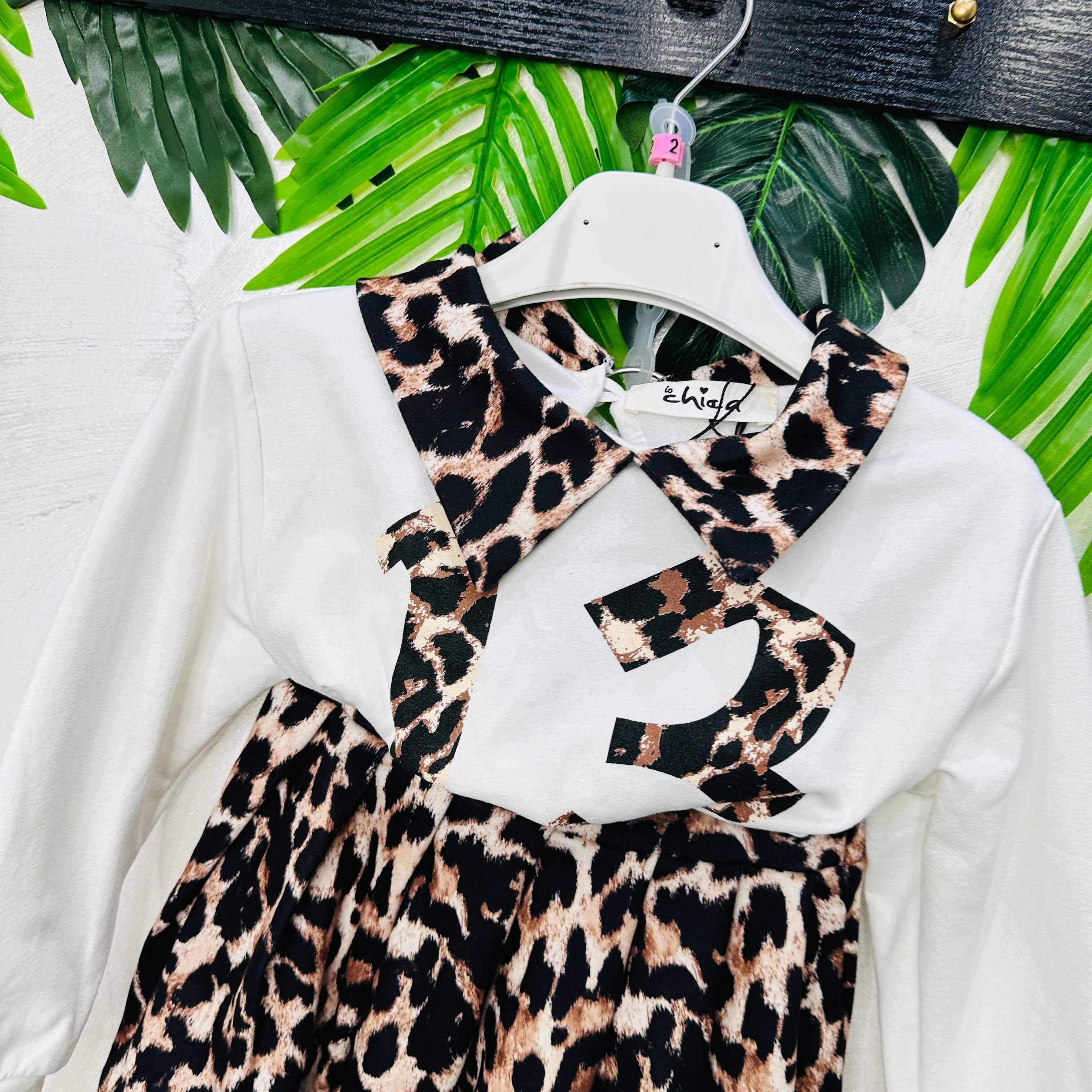 Completo bimba College Leopardato