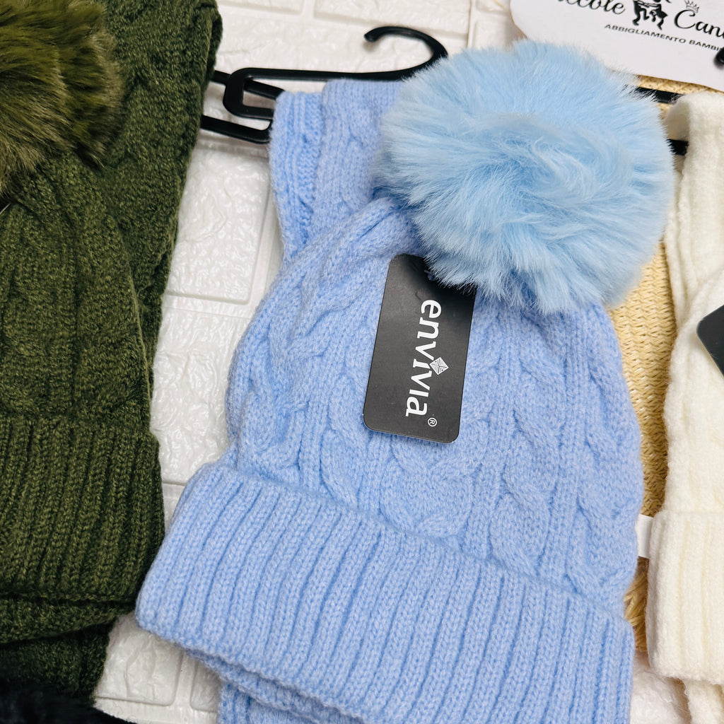 Cappello + sciarpa trecce J33