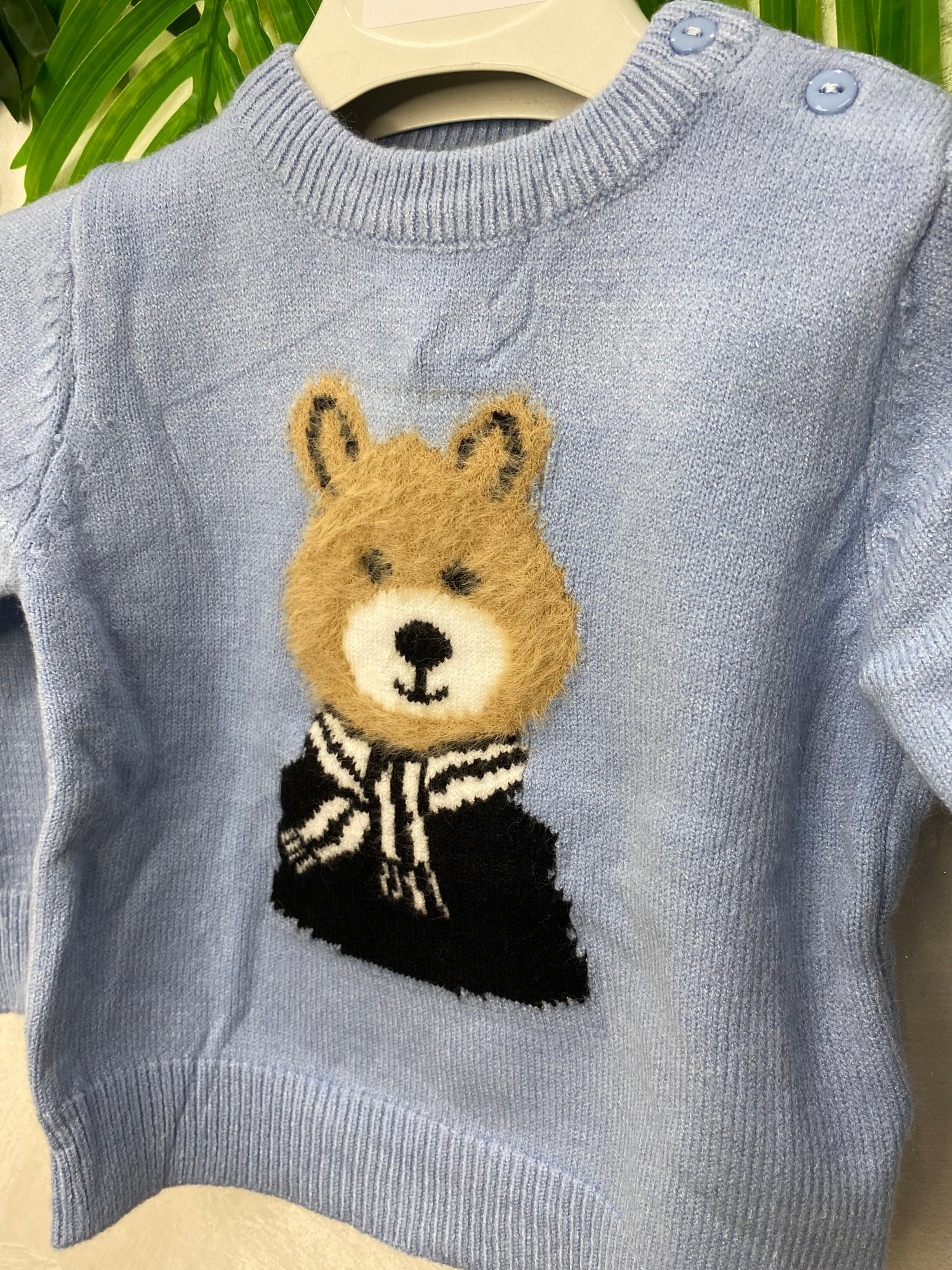 Maglioncino Orsetto Tenerissimo Sweet Junior Celeste L061