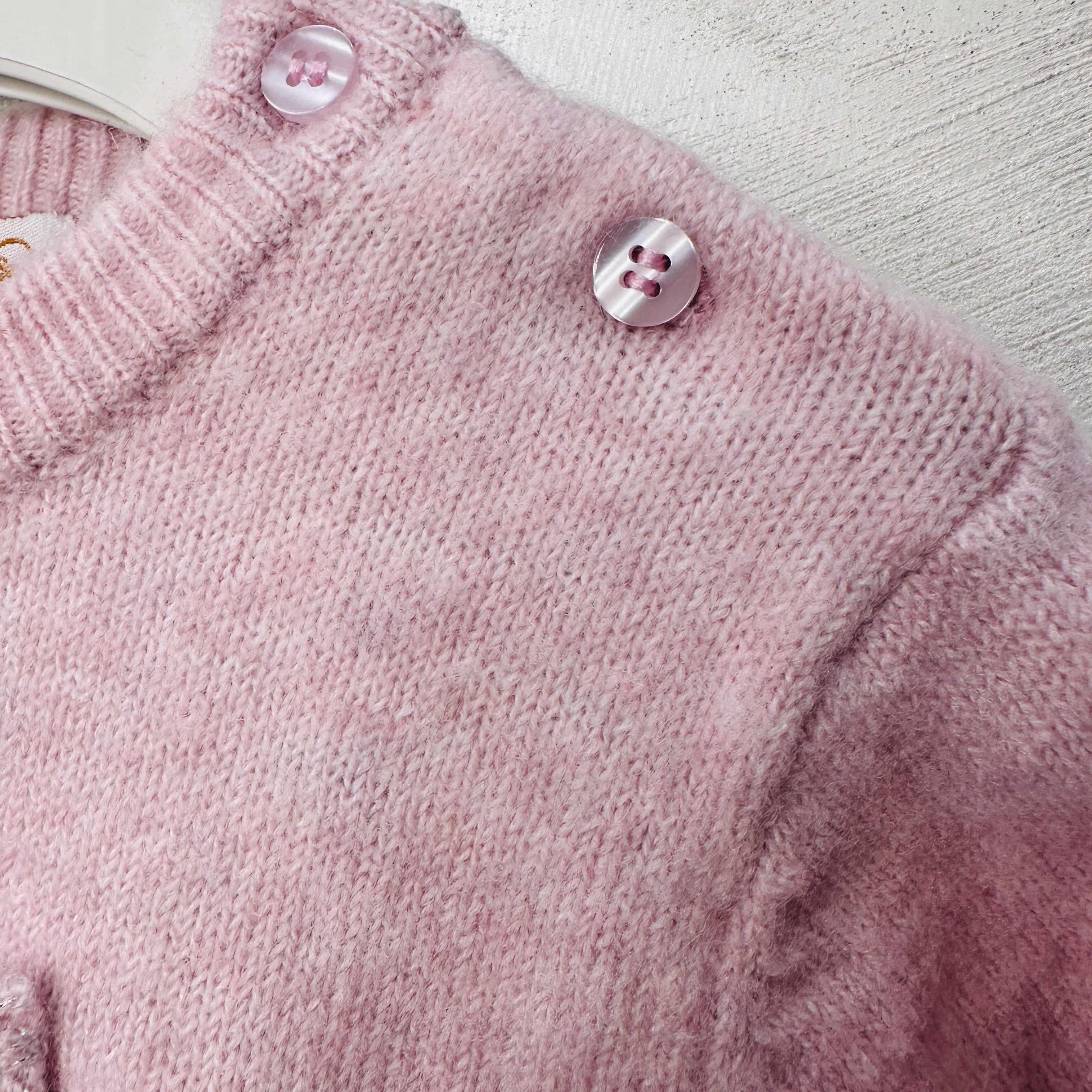 Maglioncino bimba fiocco Rosa