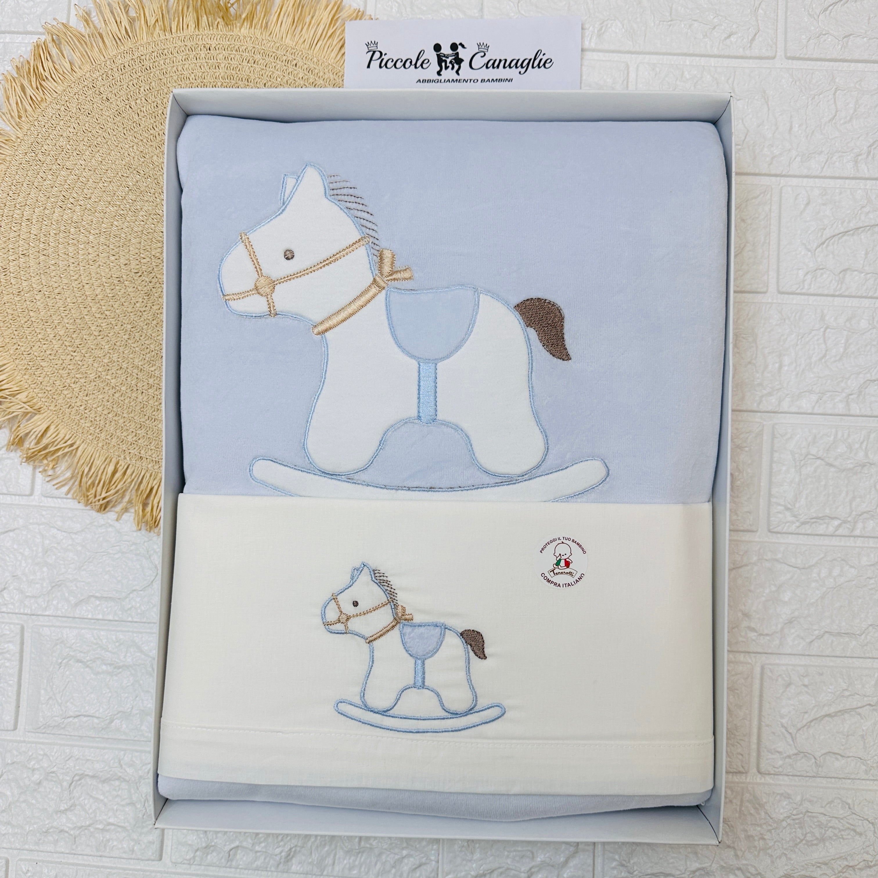 Set Completo Carrozzina cavallo celeste 35412