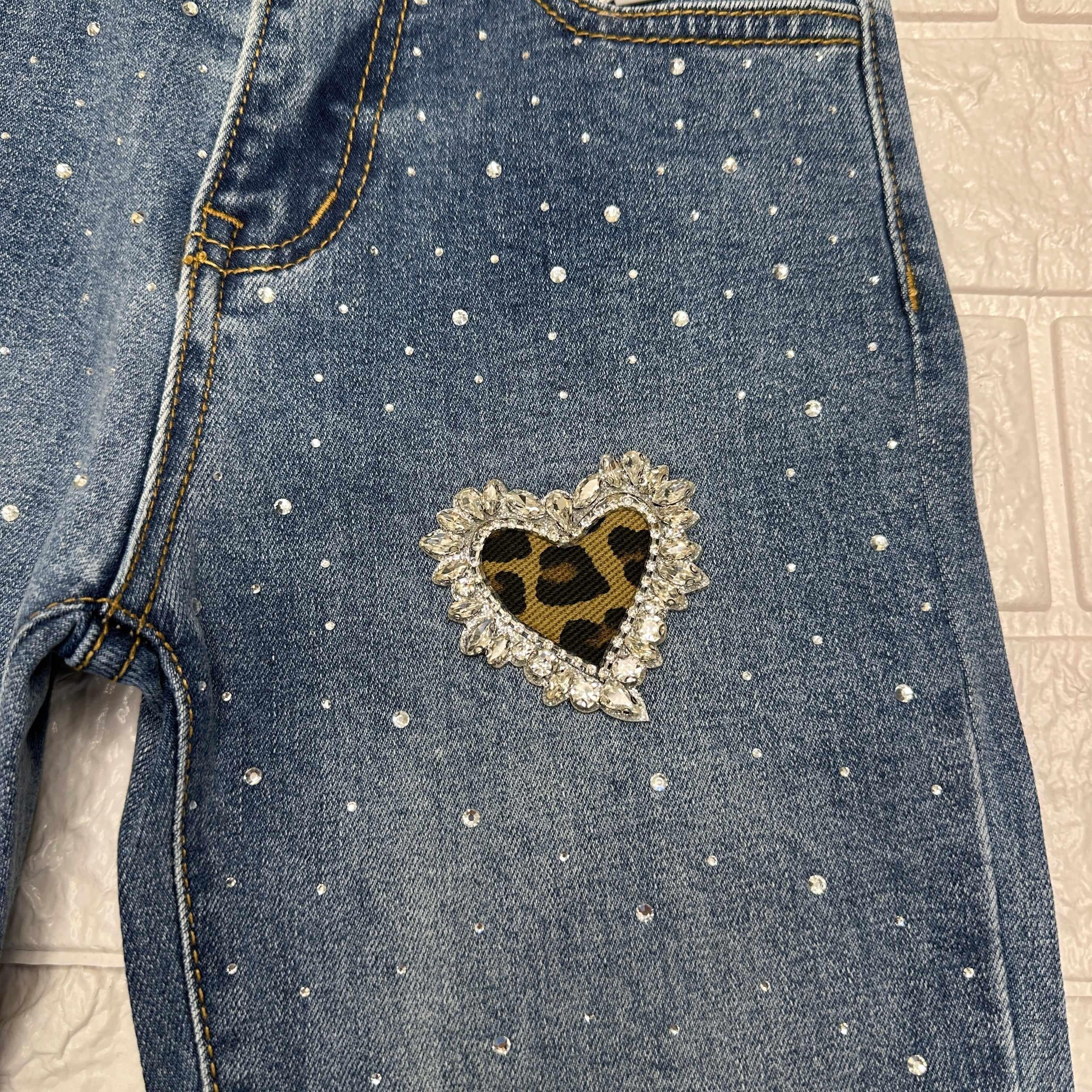 Jeans Bimba Cuore Animalier