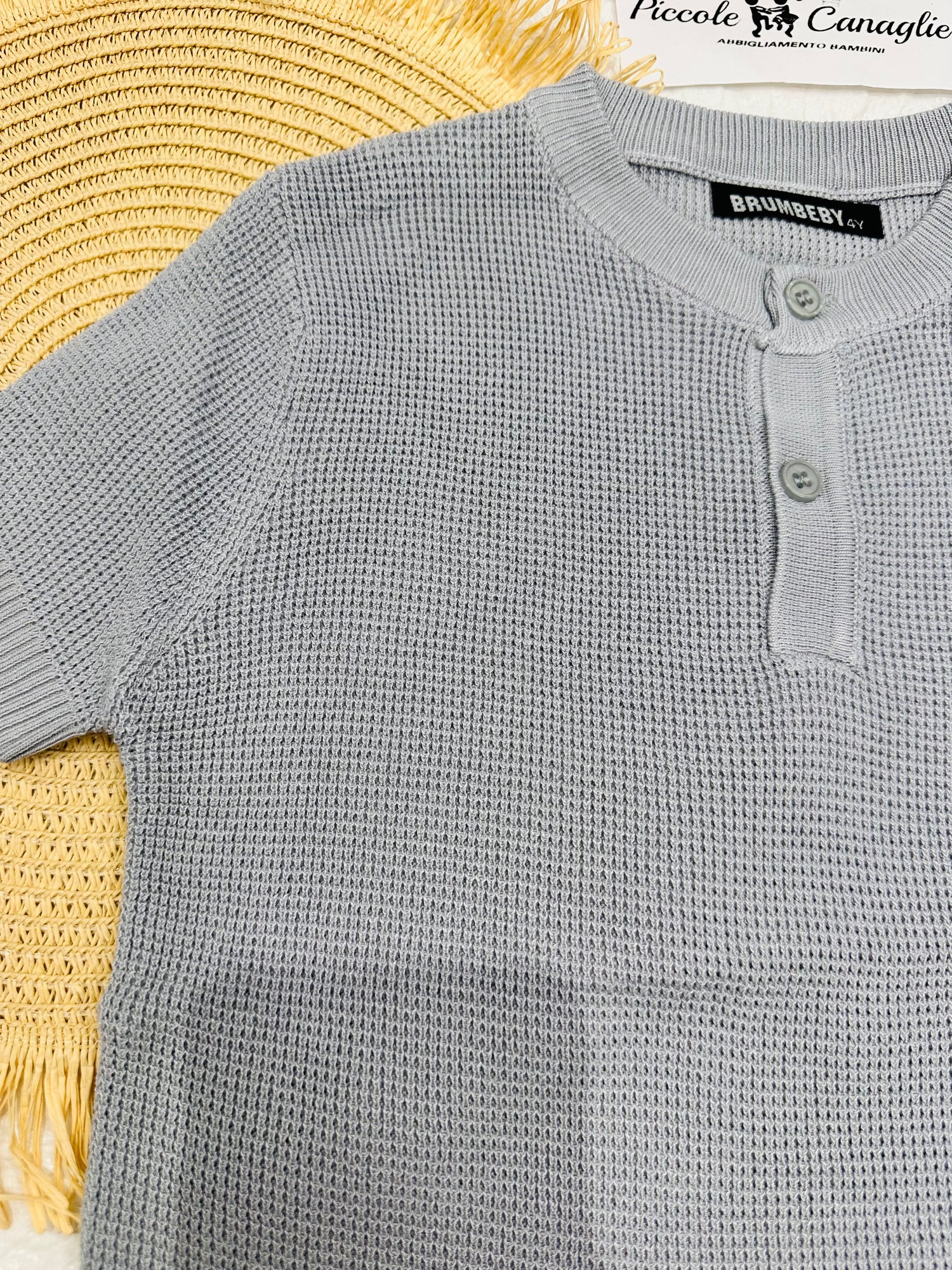 Maglia Filo Celeste Polvere 073