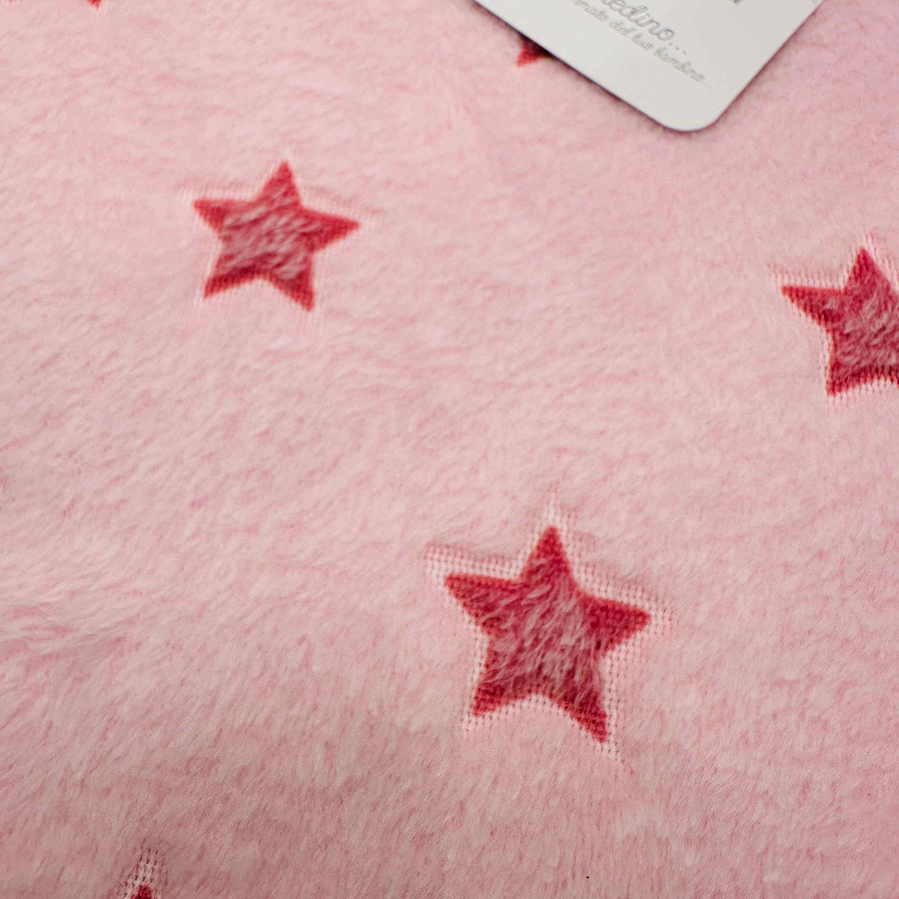 Coperta in Pile Stelle rosa