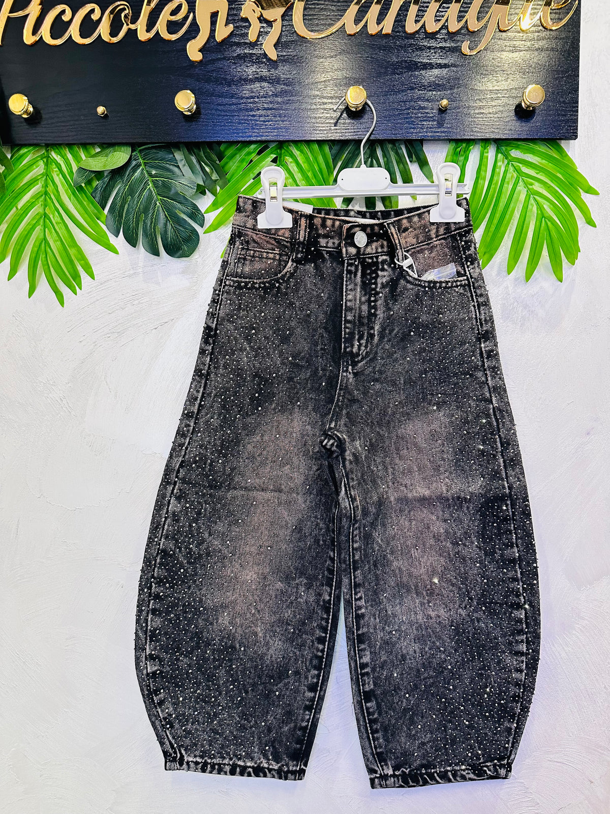 Jeans Ballon Shine Nero N7308