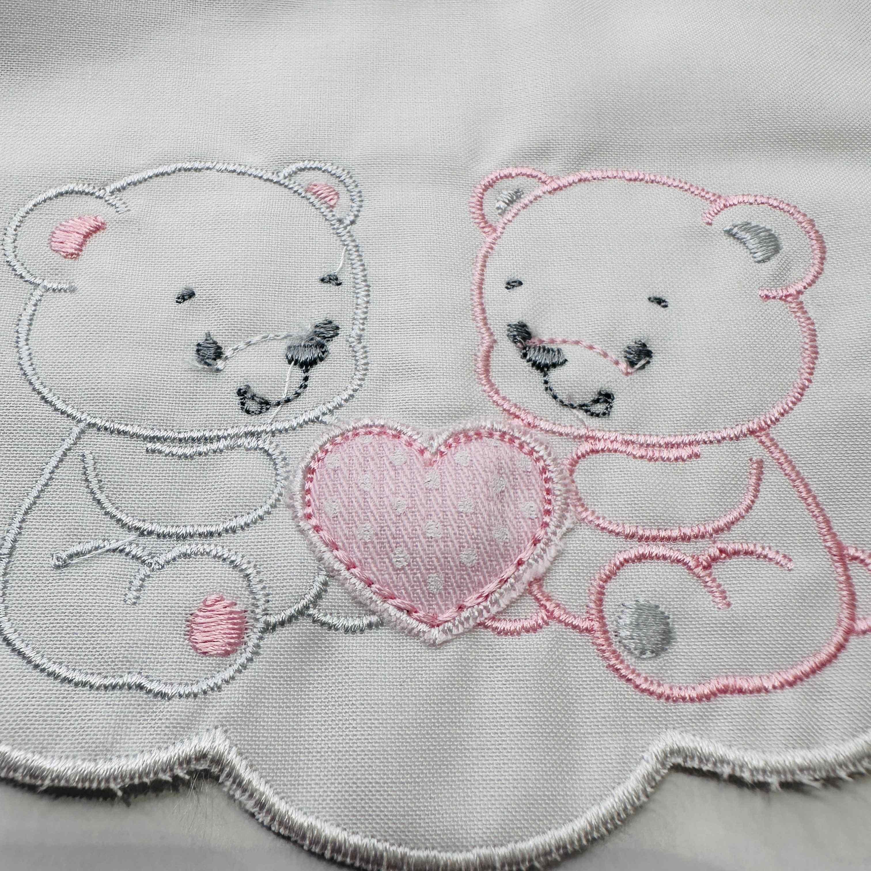 Bavetta due Orsetti Cuore Rosa