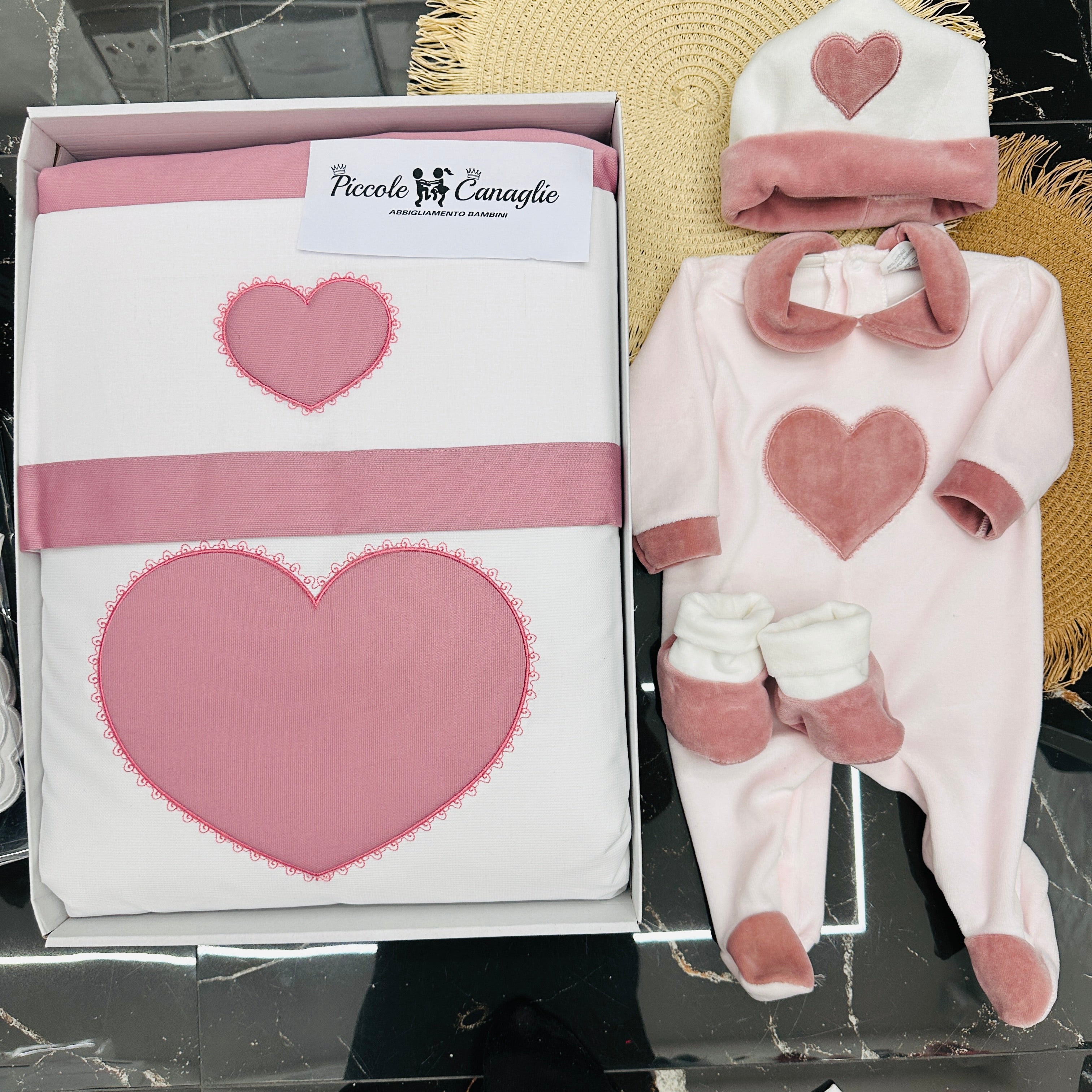 Set nascita Tema cuore