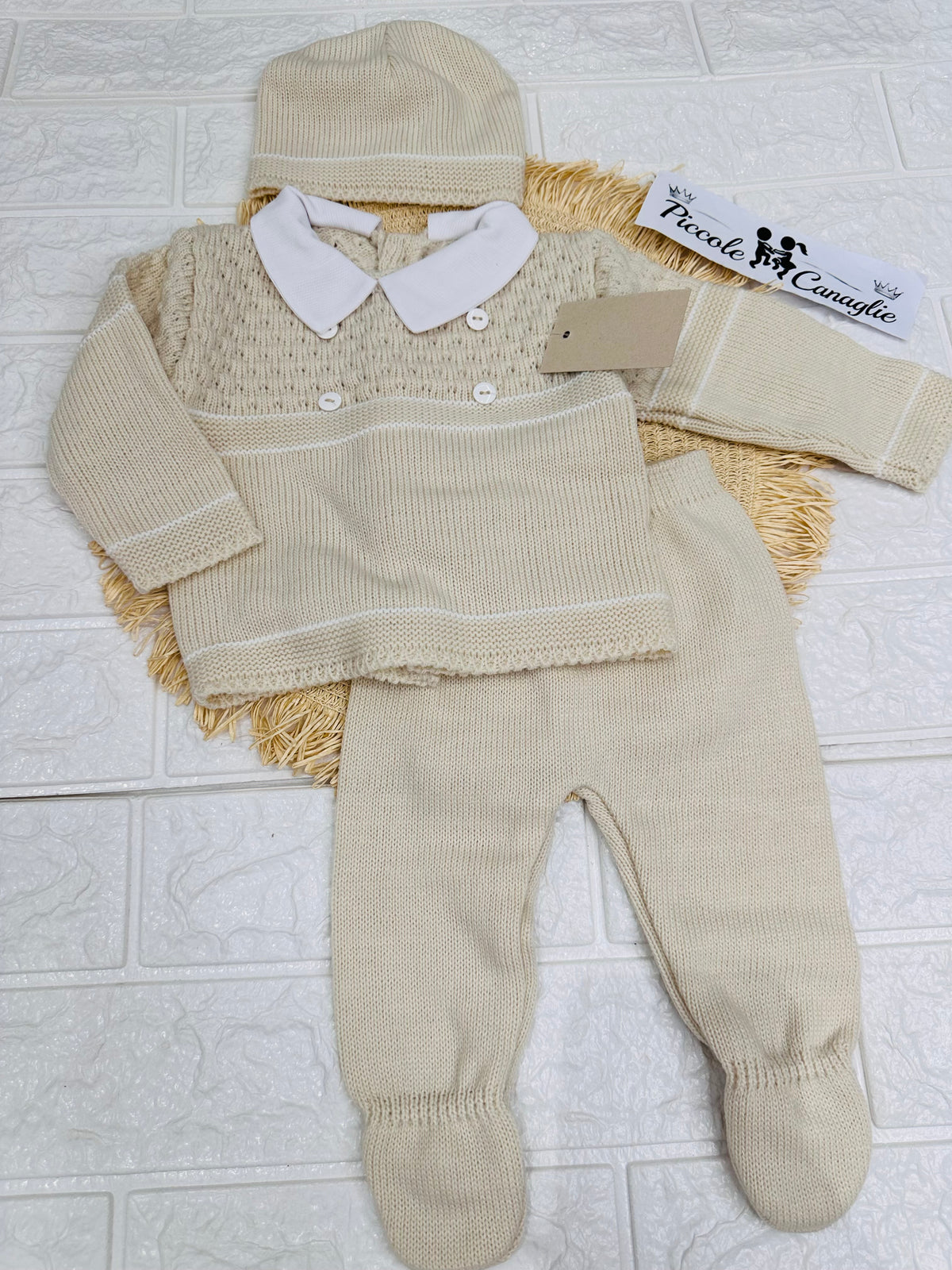 Completo Tutina  Neonato Beige 1109