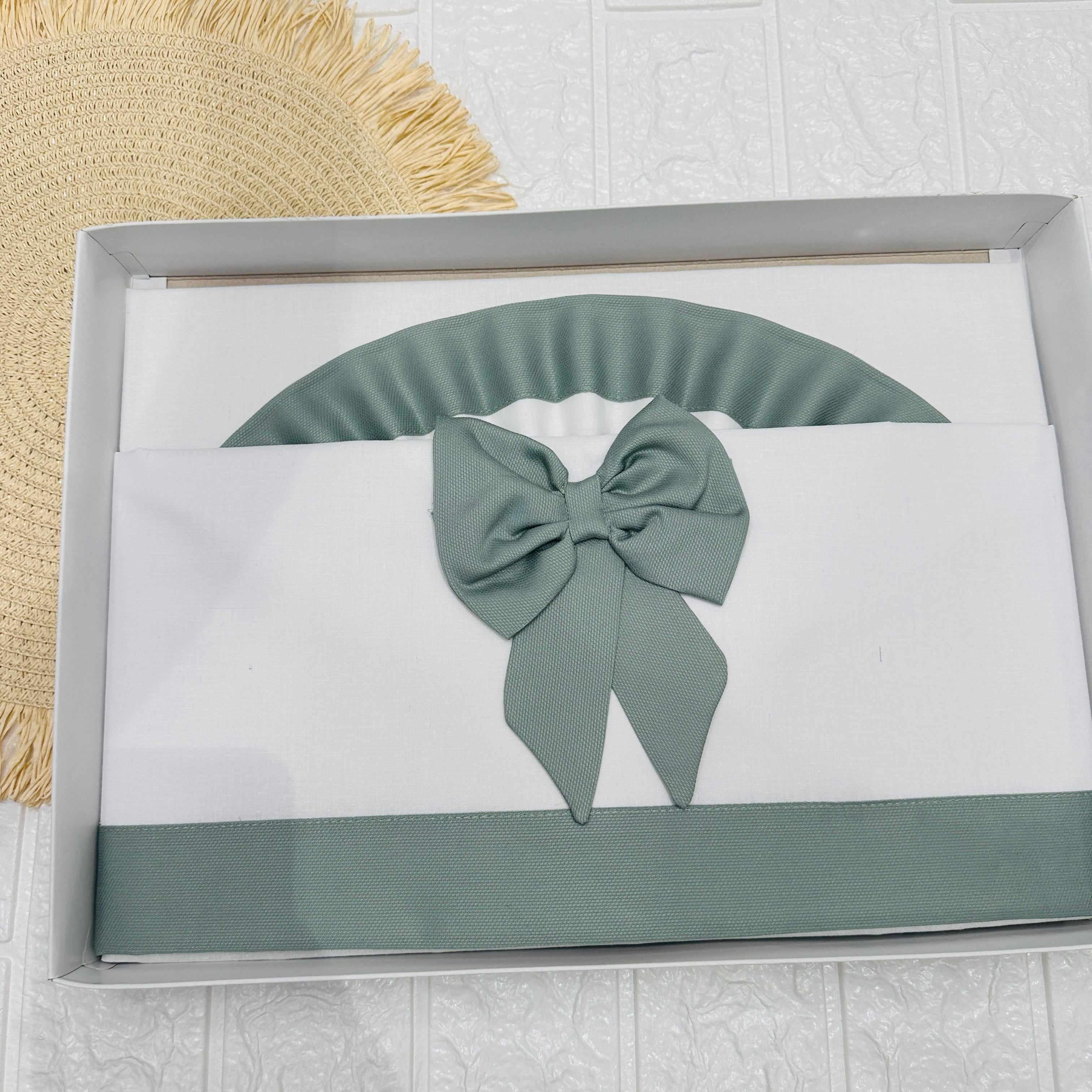Lenzuola culla fiocco verde ART LL018104