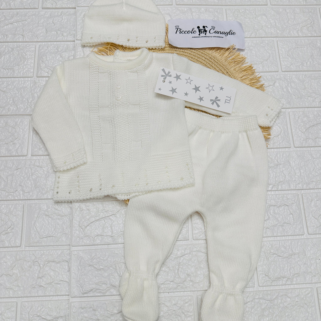 Completo 0-3 mesi bianco 1503