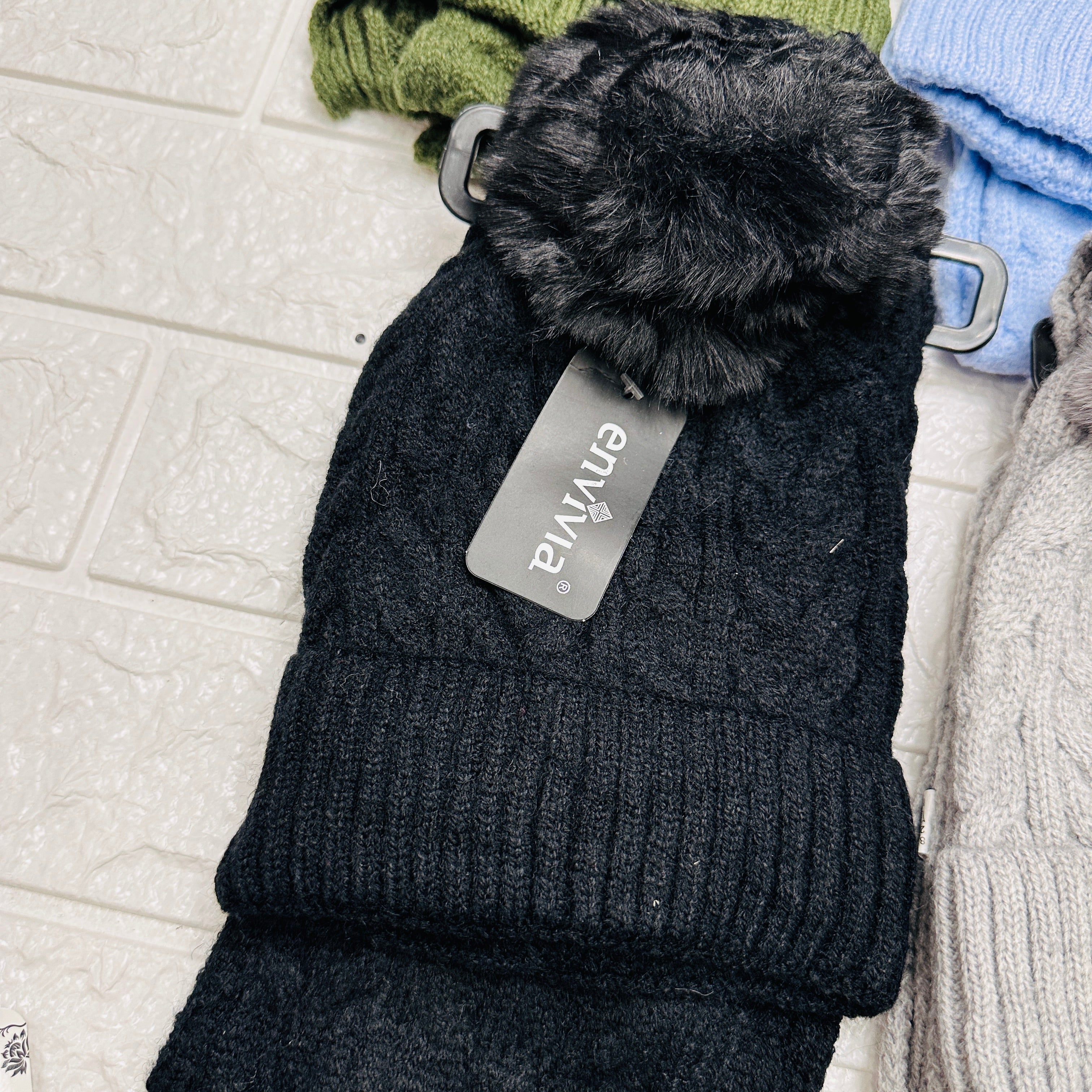 Cappello + sciarpa trecce J33