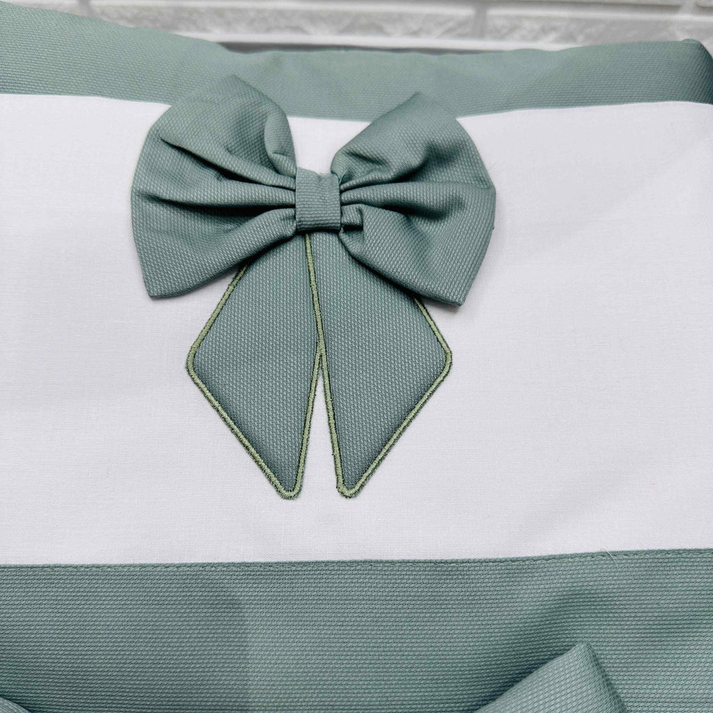 Set completo carrozzina fiocco verde
