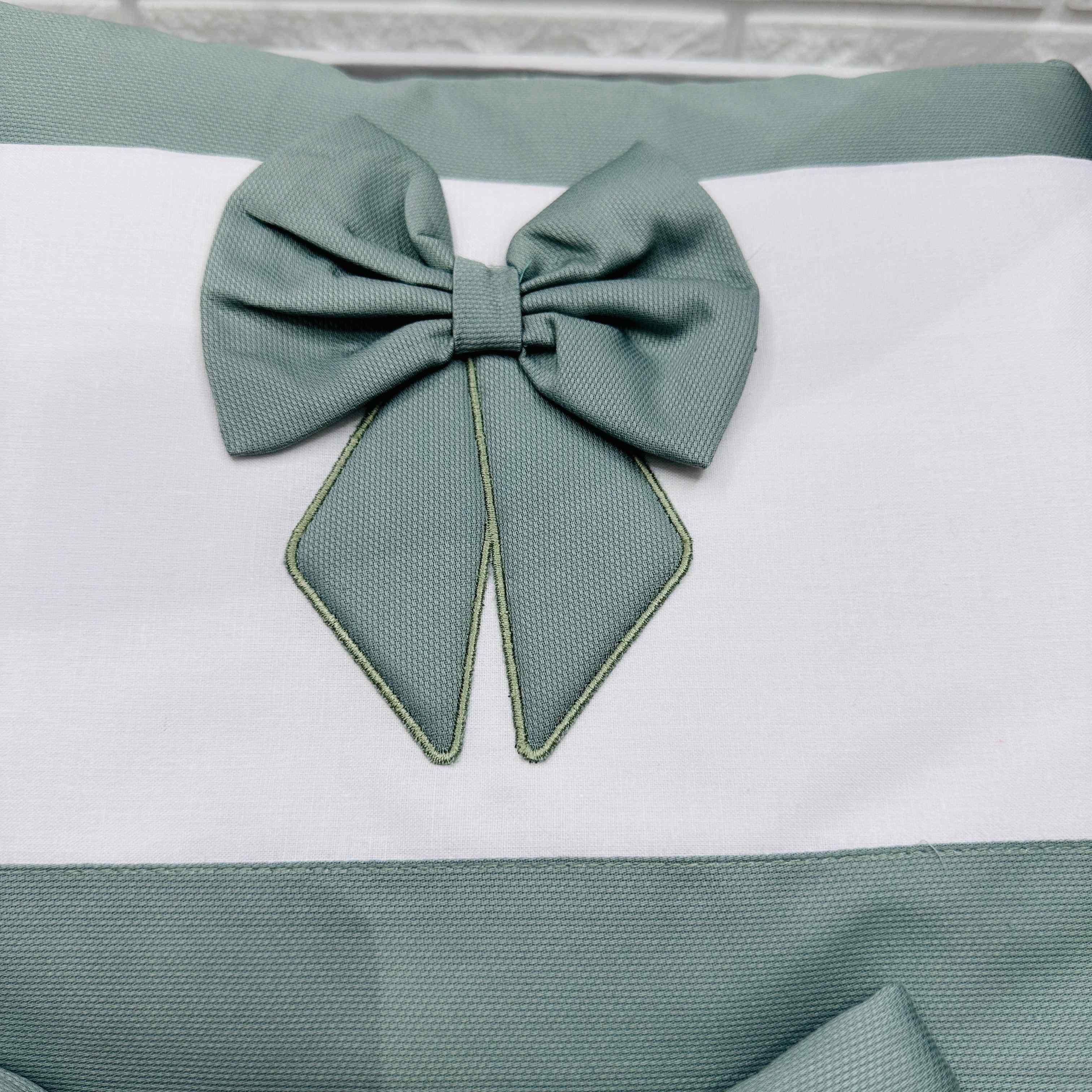Set completo carrozzina fiocco verde
