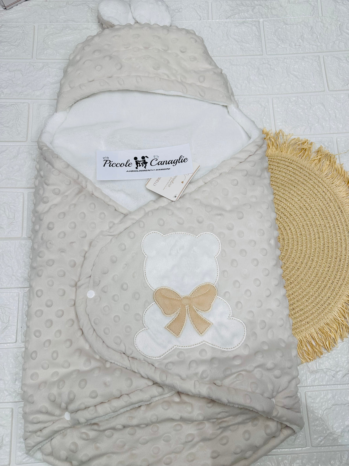 Baby Sacco Orso Fiocchetto Dis. 1amore Tortora  5794