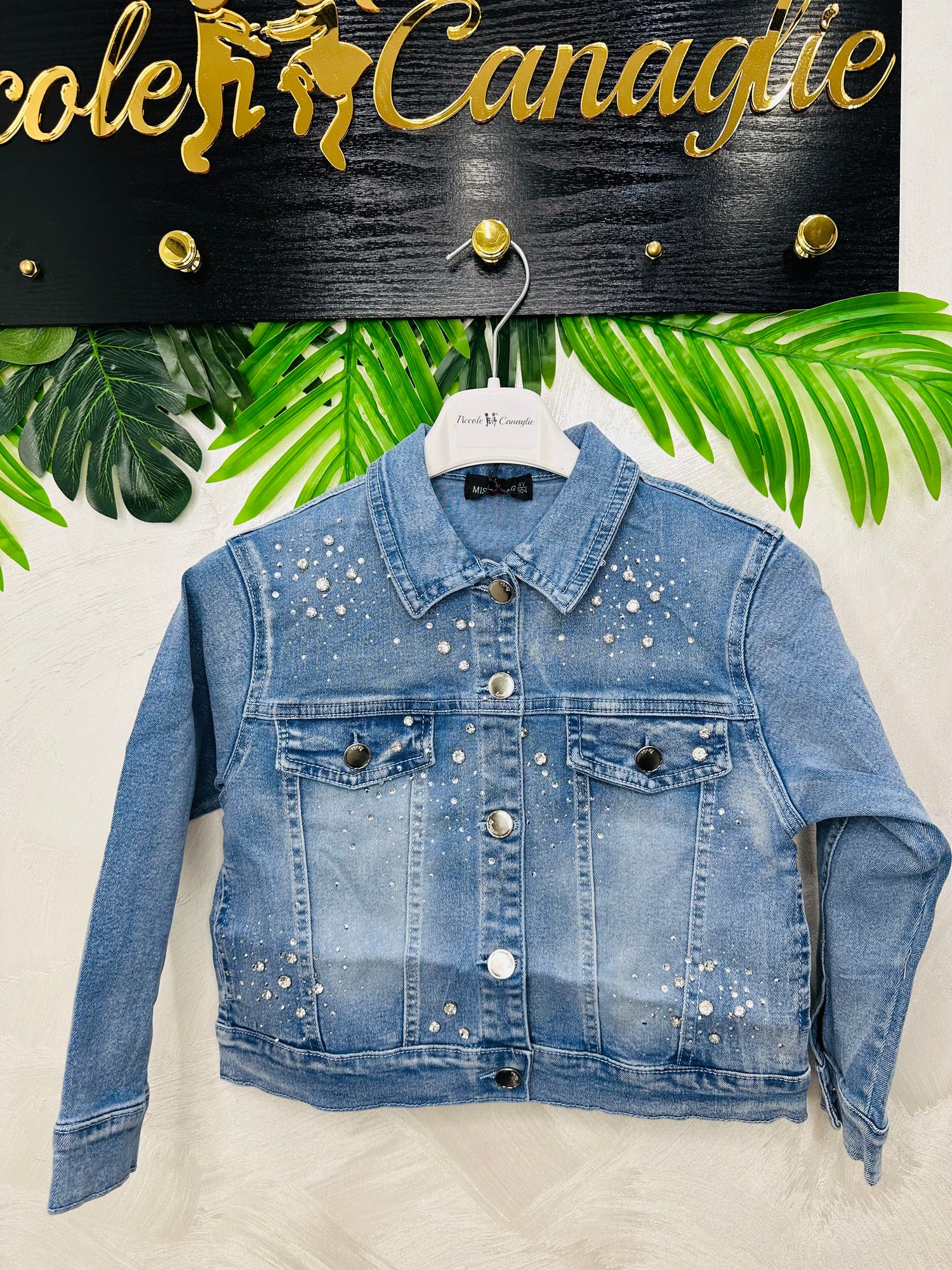 Giubbotto Jeans Brillantini Girls