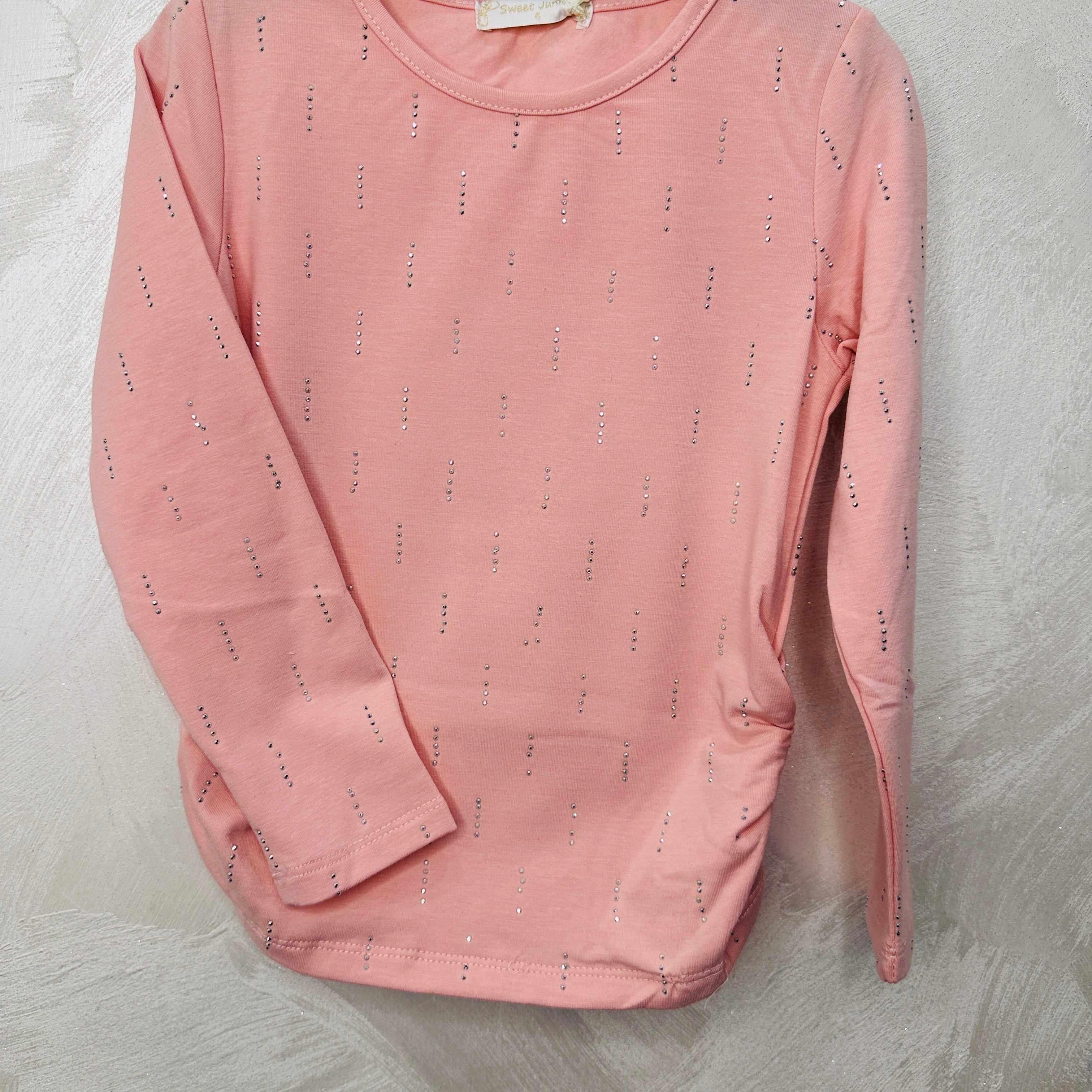 Maglia Bimba Brillantini Rosa