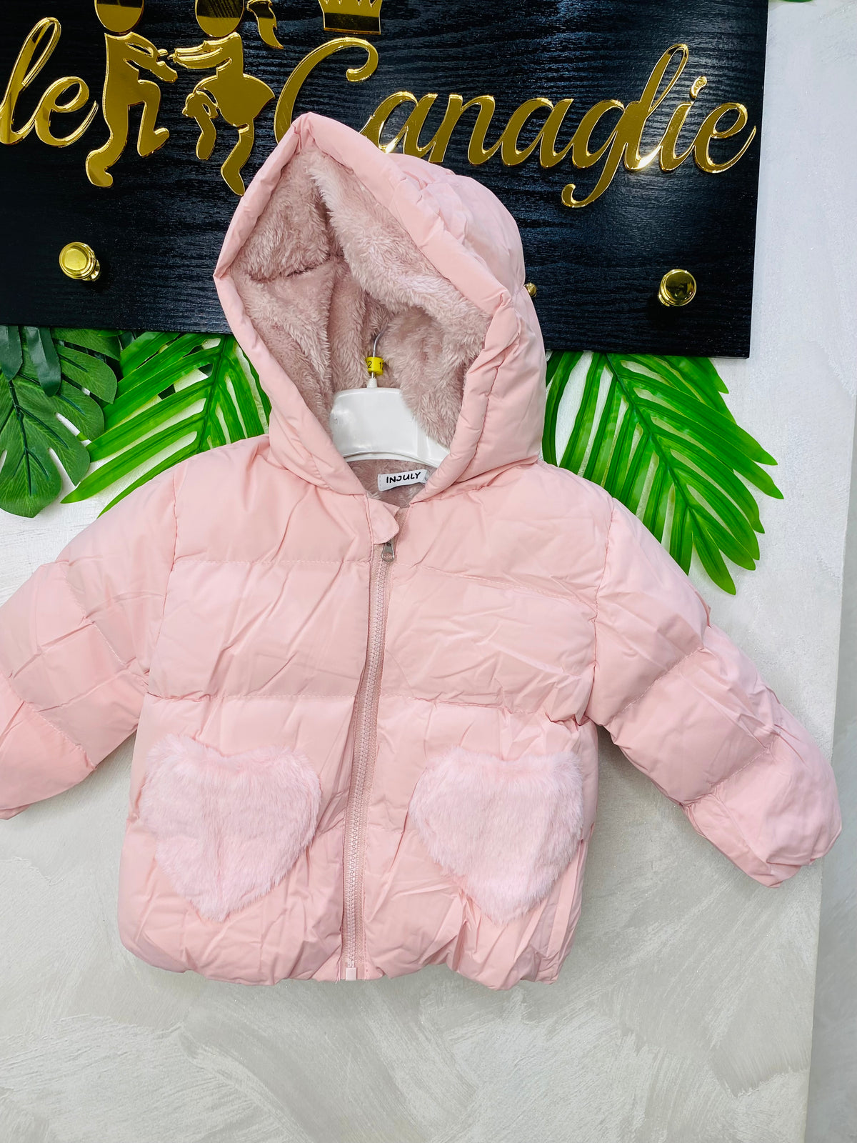Giubbotto Cuore Pelliccia Ly2382 Rosa