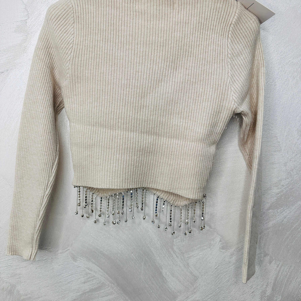 Maglioncino Bimba pendenti Begie