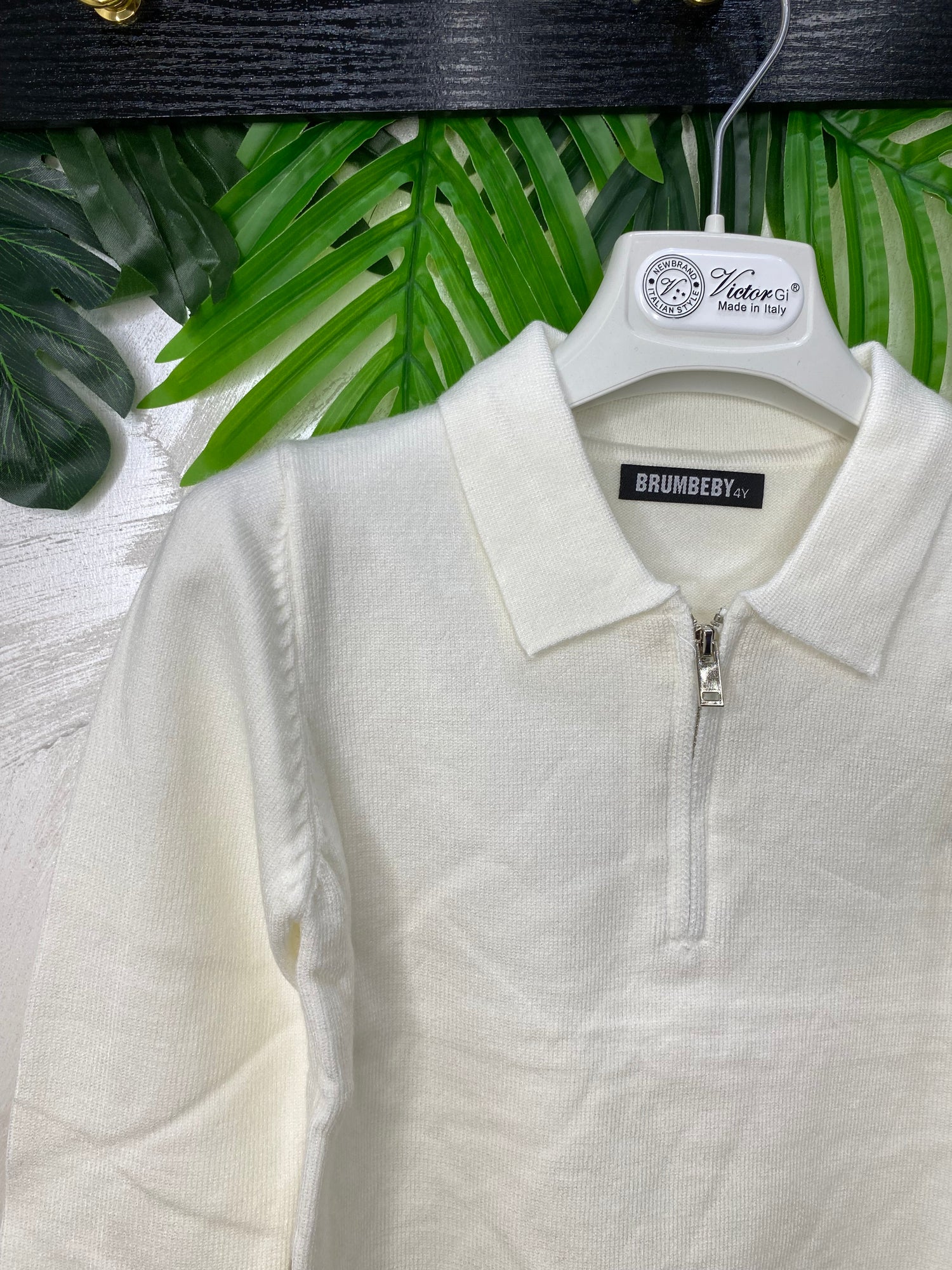 Maglioncino Zip Girocollo Style Fighetto  105 Bianco