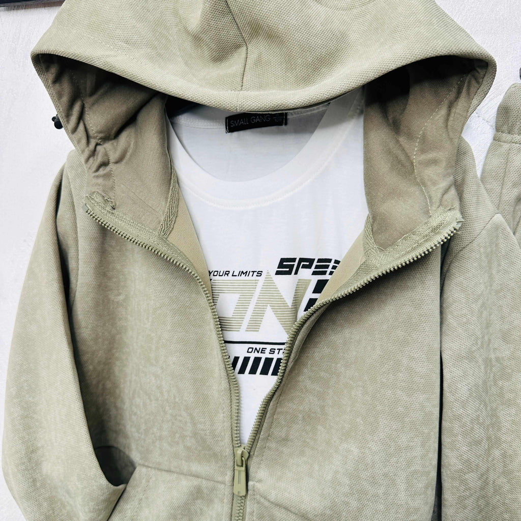 Tuta 3 pezzi mod Jeans verde