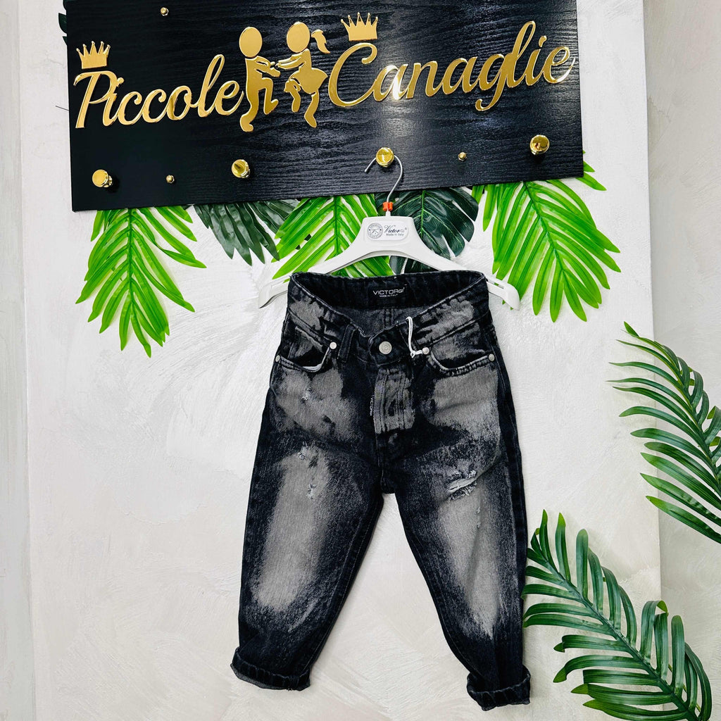 Jeans Slavato Nero