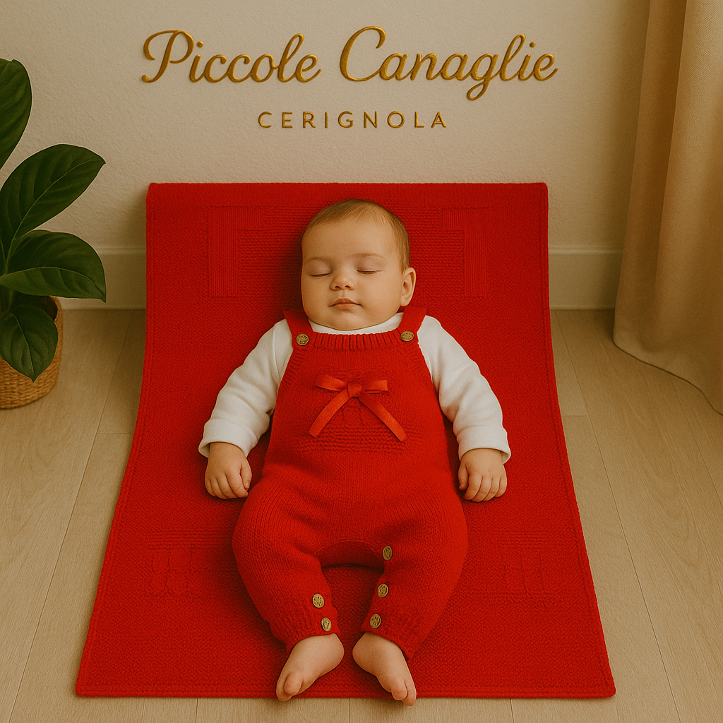Set Nascita Neonati Salopetta rossa